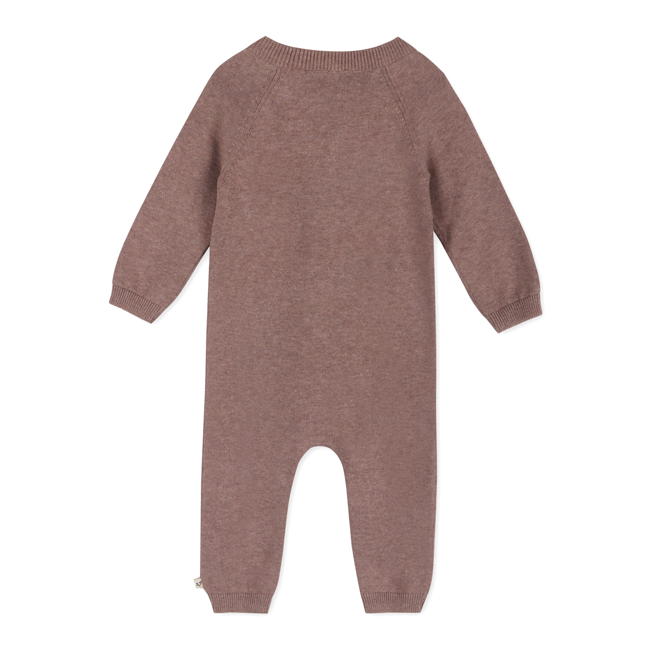 Side Button & Pocket Knit Baby Jumpsuit (Organic Cotton)