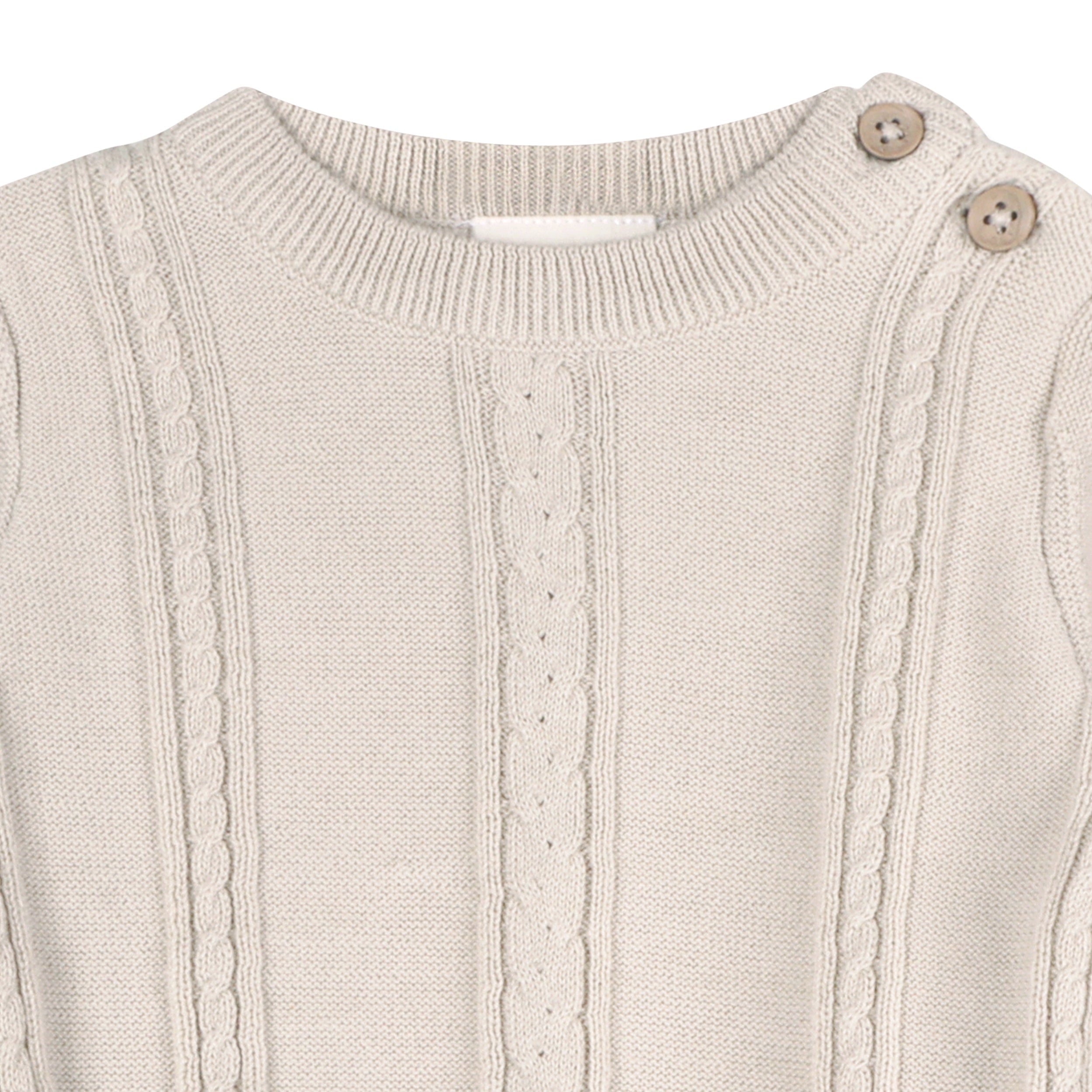 Classic Cable Knit Baby Pullover Sweater (Organic Cotton)