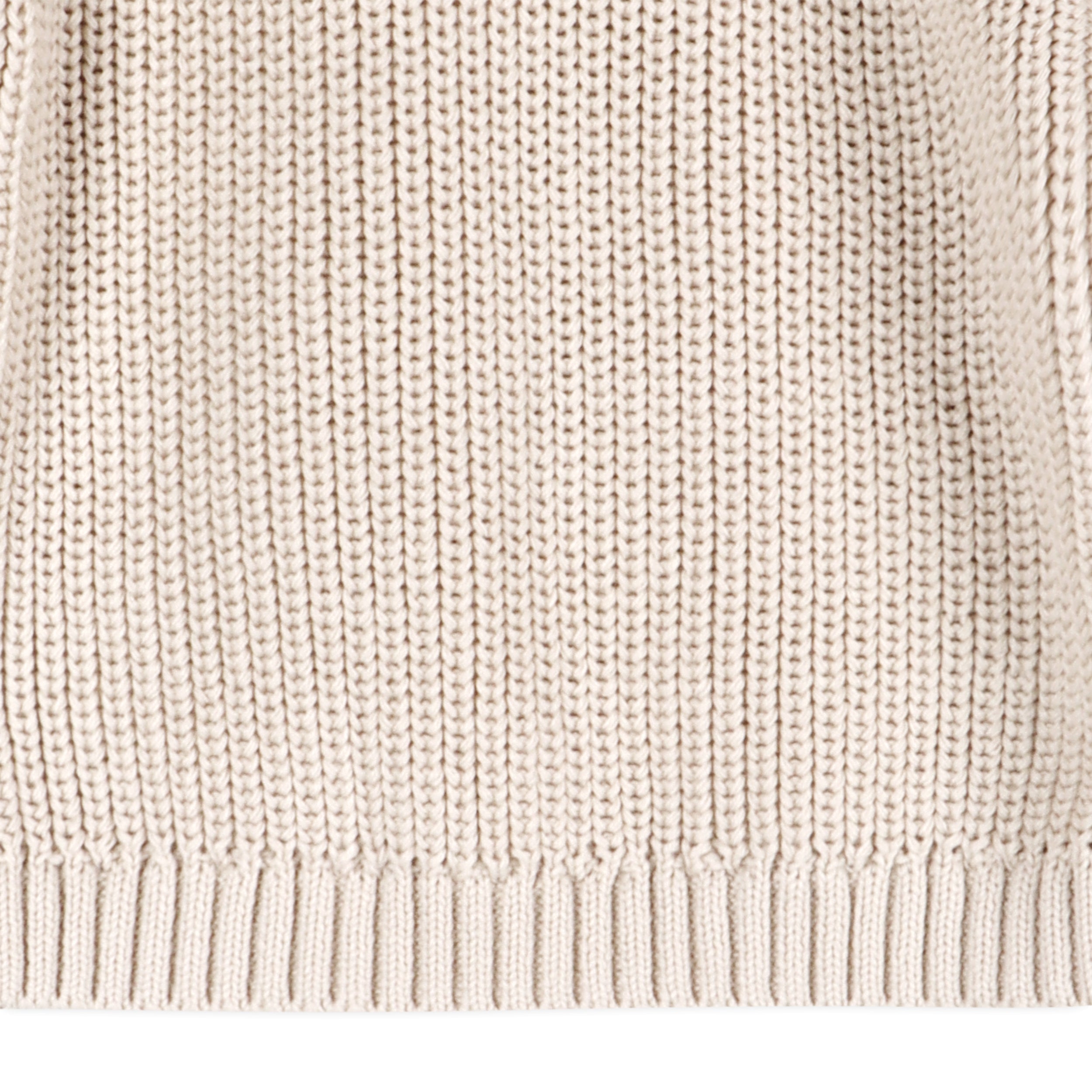 Classic Chunky Knit Baby Pullover Sweater (Organic Cotton) - 2 Colors