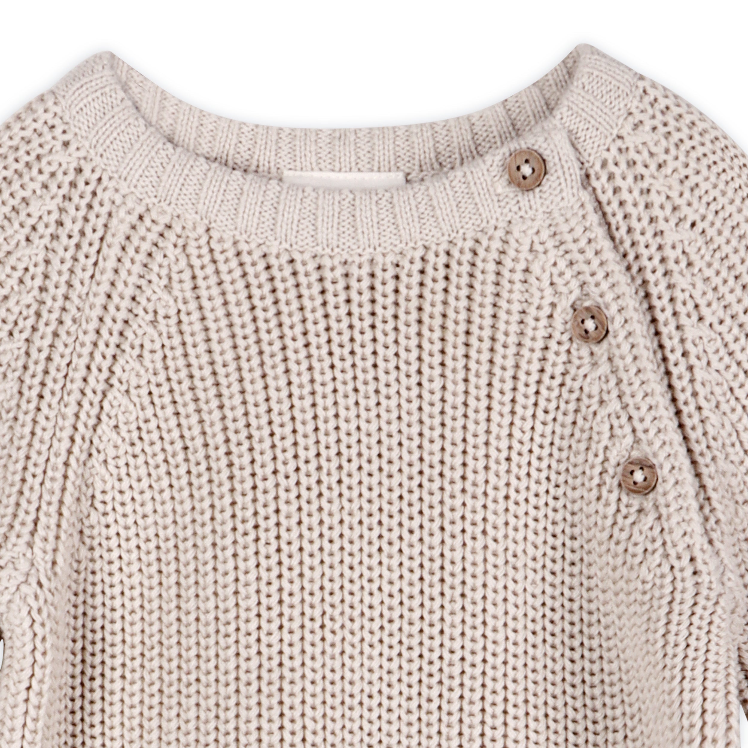 Classic Chunky Knit Baby Pullover Sweater (Organic Cotton) - 2 Colors