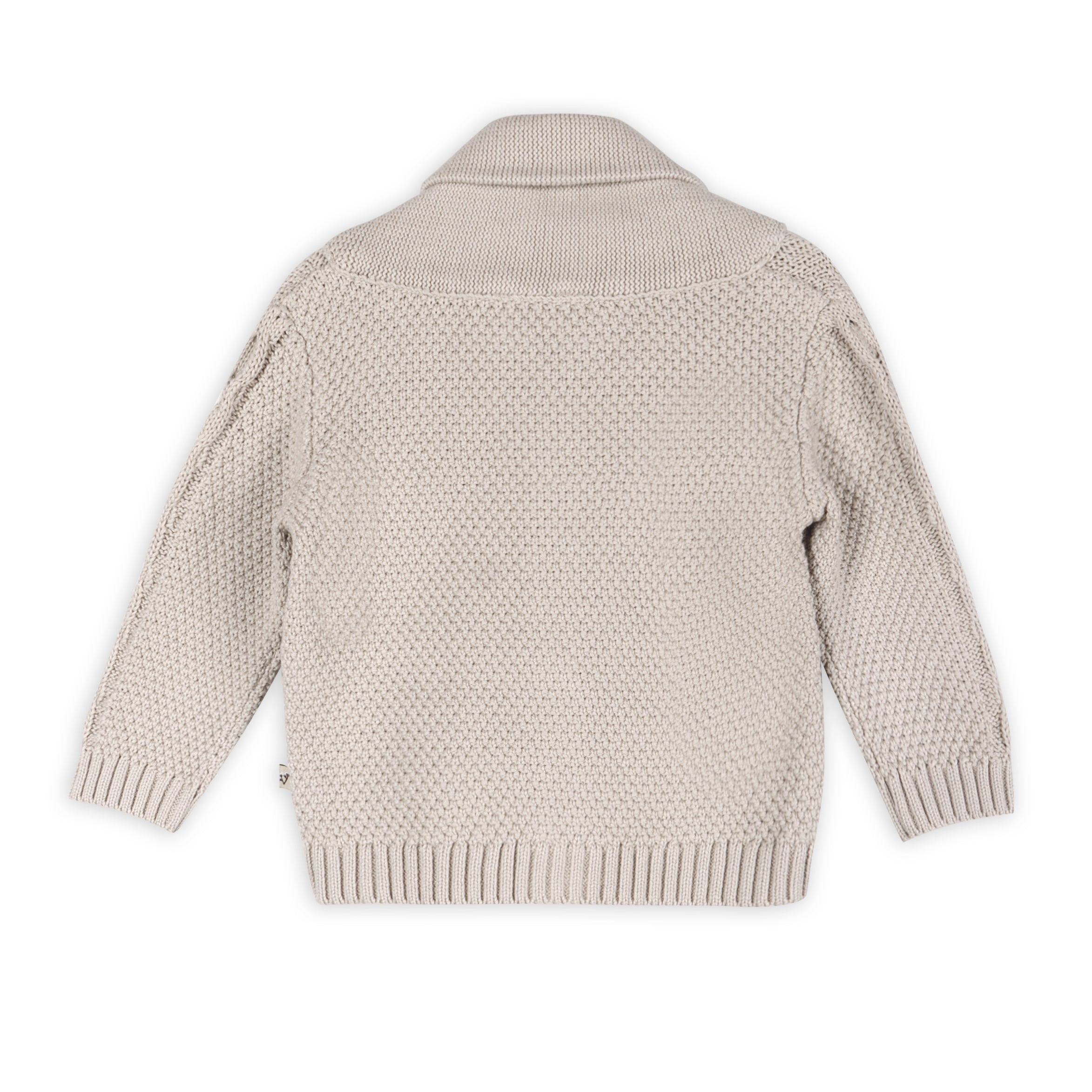 Shawl Collar Cable Knit Baby Cardigan Sweater (Organic) - 3 Colors