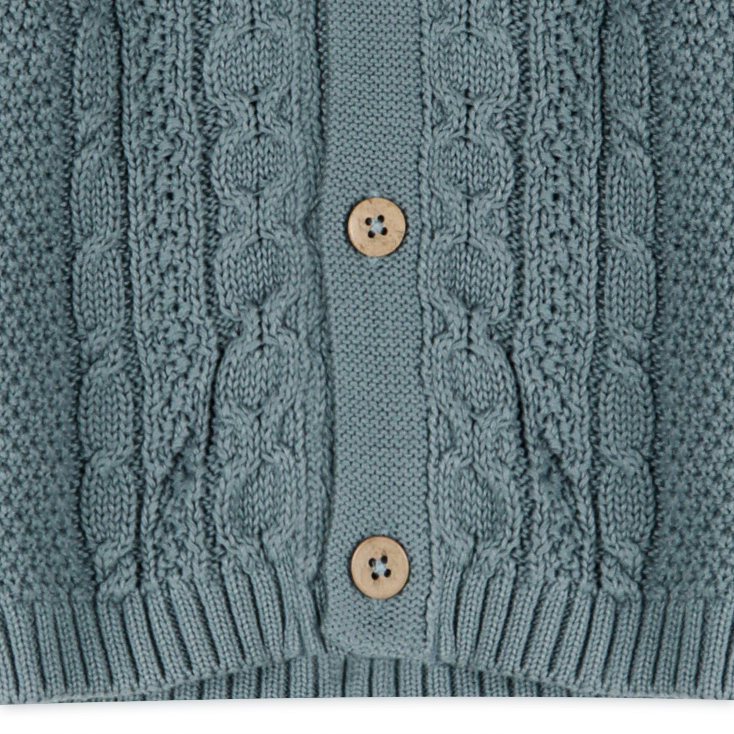 Shawl Collar Cable Knit Baby Cardigan Sweater (Organic) - 3 Colors