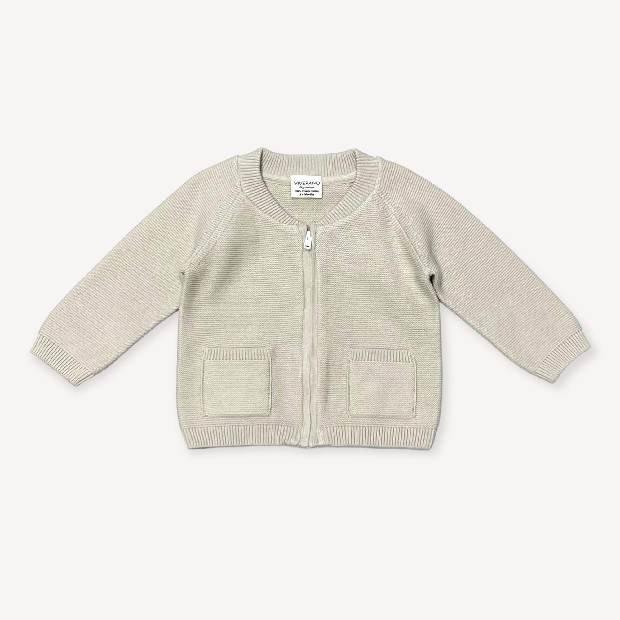 2-Pocket Baby Bomber Style Zip Jacket (Organic Cotton)