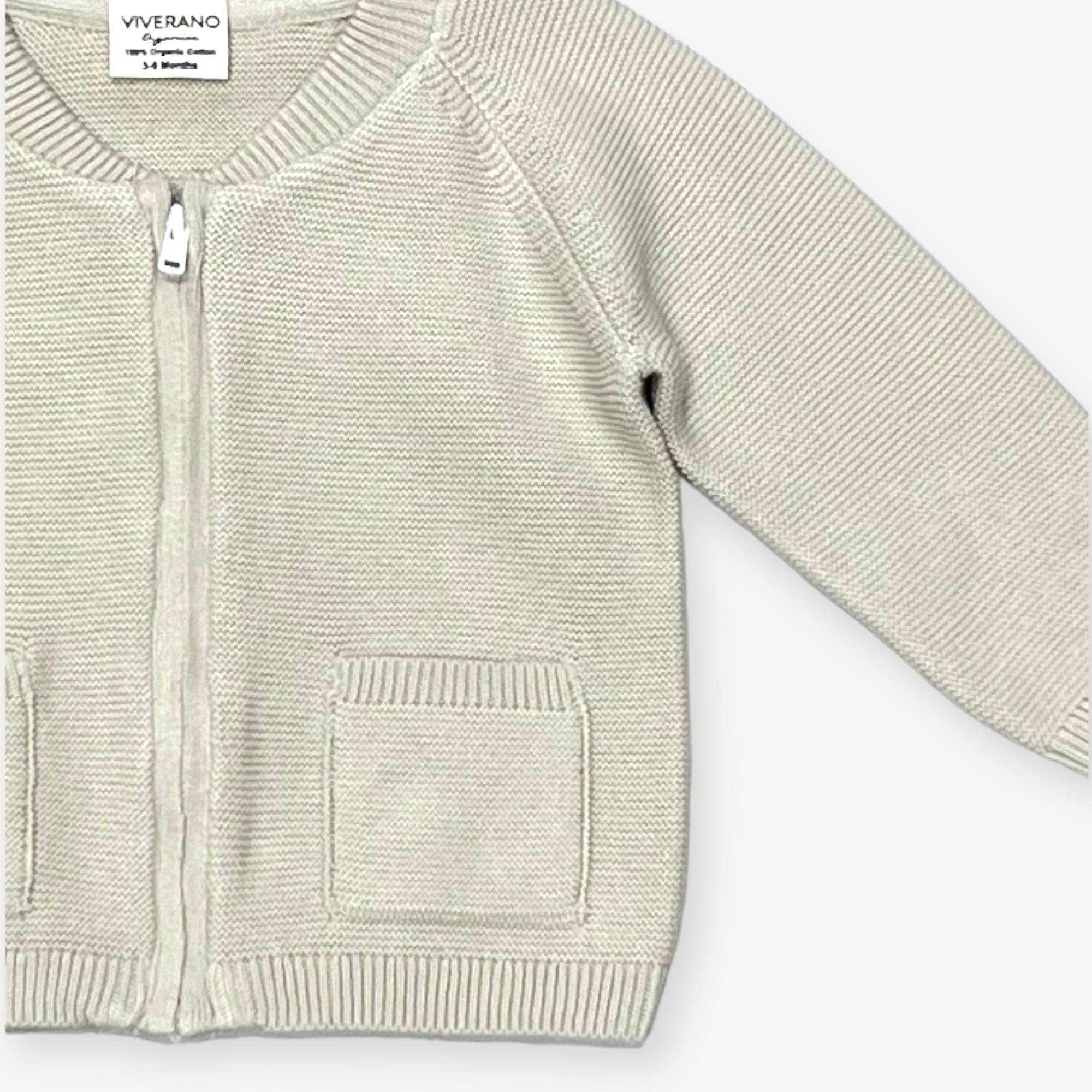 2-Pocket Baby Bomber Style Zip Jacket (Organic Cotton)