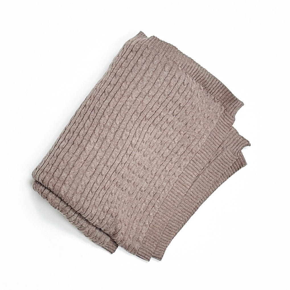 Mini Cable Sweater Knit Baby Blanket (Organic Cotton) - 4 Colors