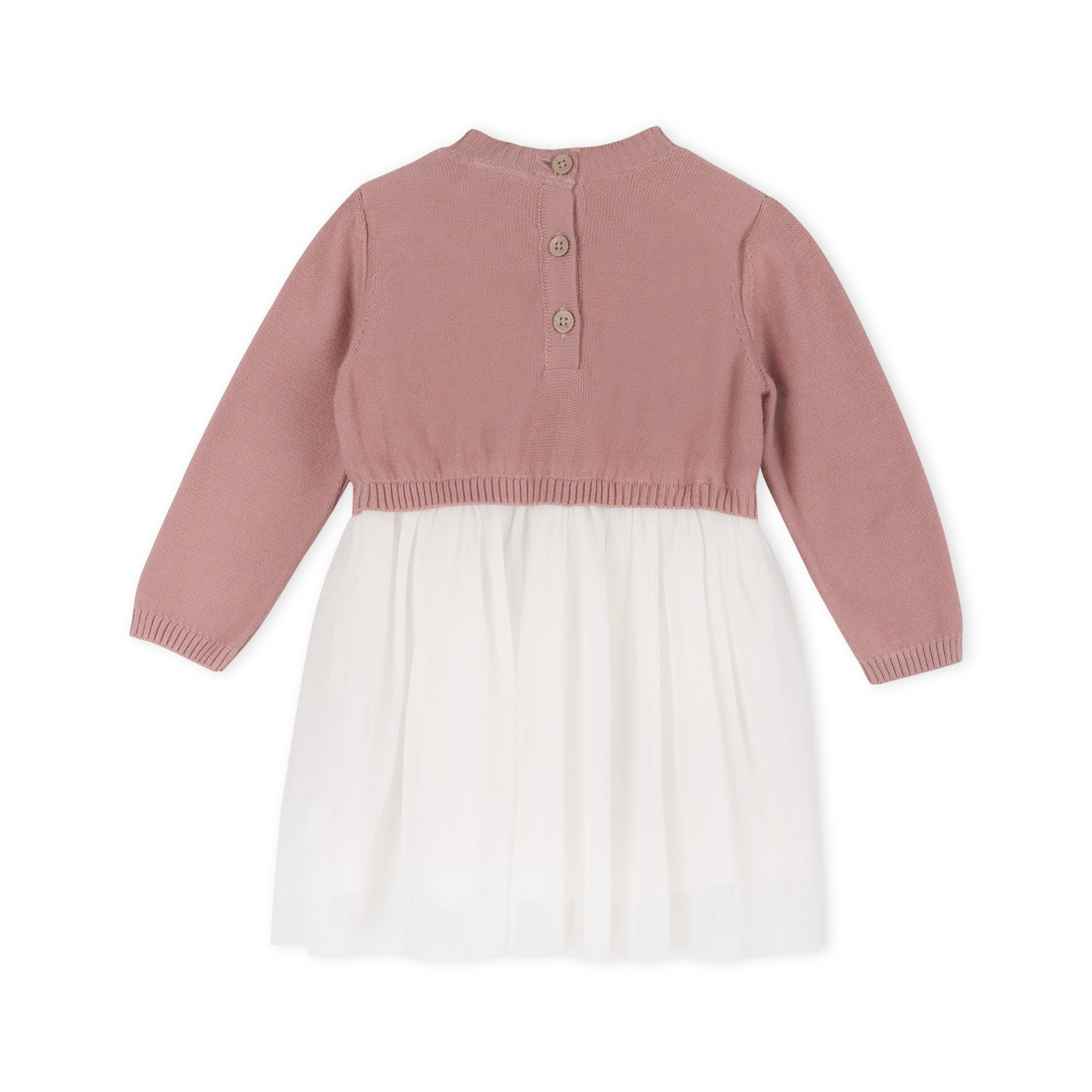 Cable Floral Sweater Knit Top & Tutu Baby Dress (Organic) - 2 Colors