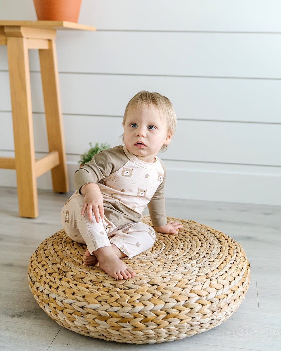 Bear Kangaroo Pocket Baby Coverall Romper (Organic Jersey)