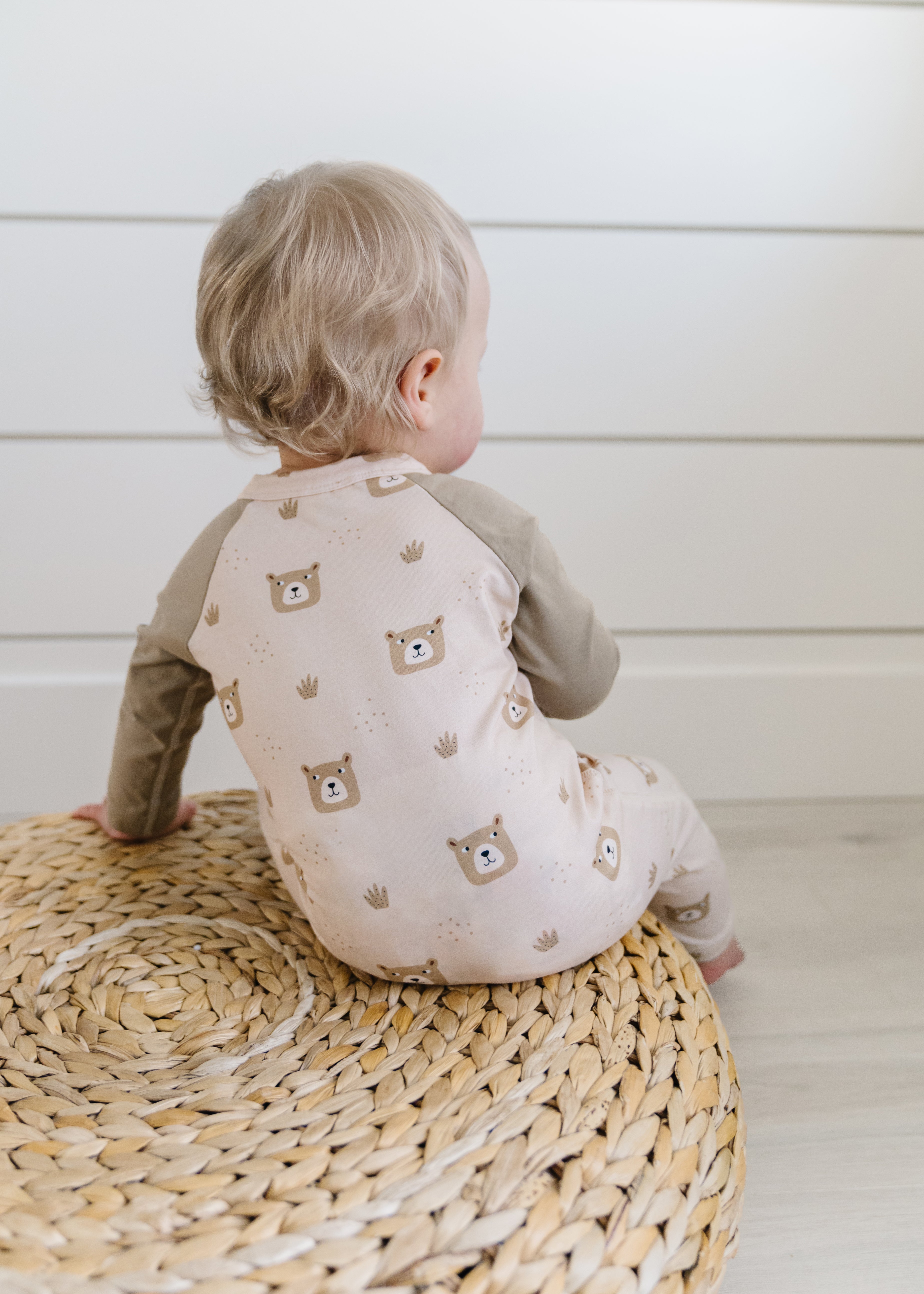 Bear Kangaroo Pocket Baby Coverall Romper (Organic Jersey)