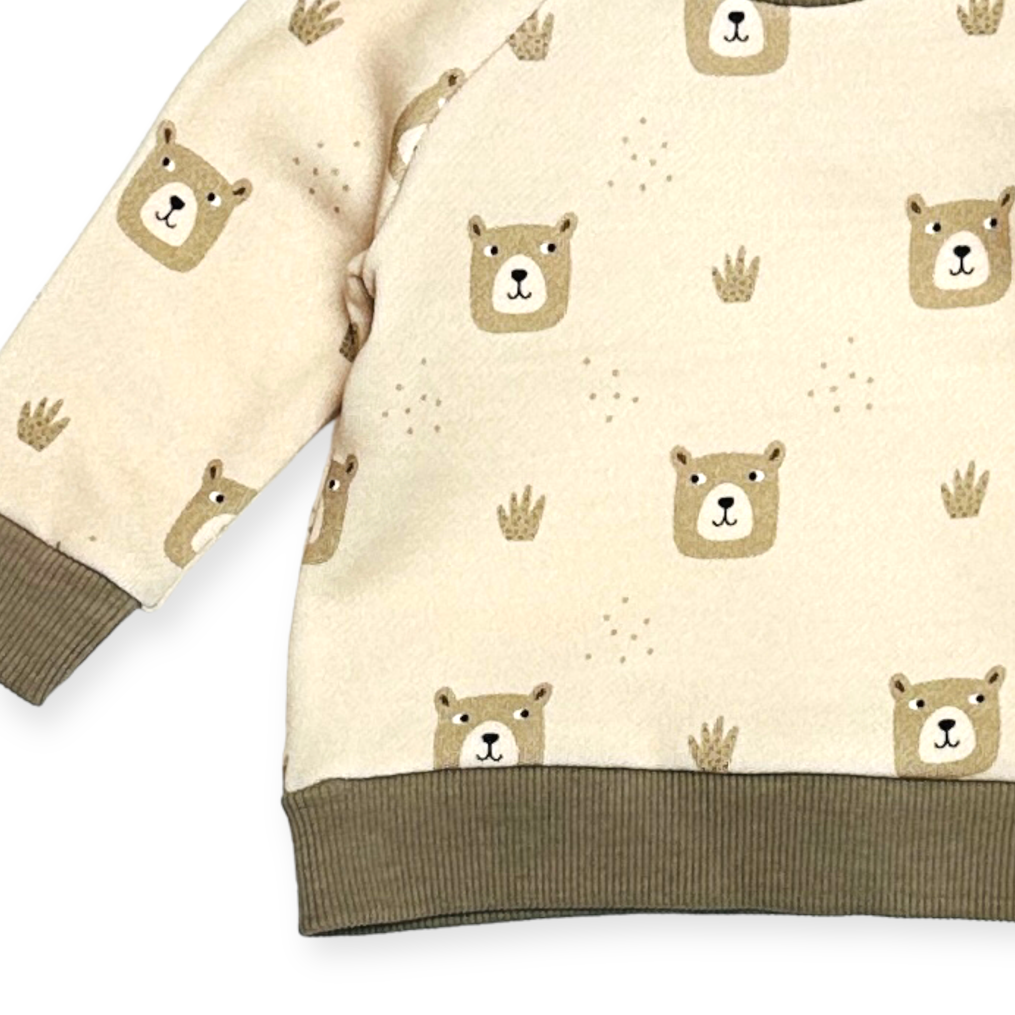 Bear Fleece Baby Sweatshirt & Jogger SET (Organic Cotton)