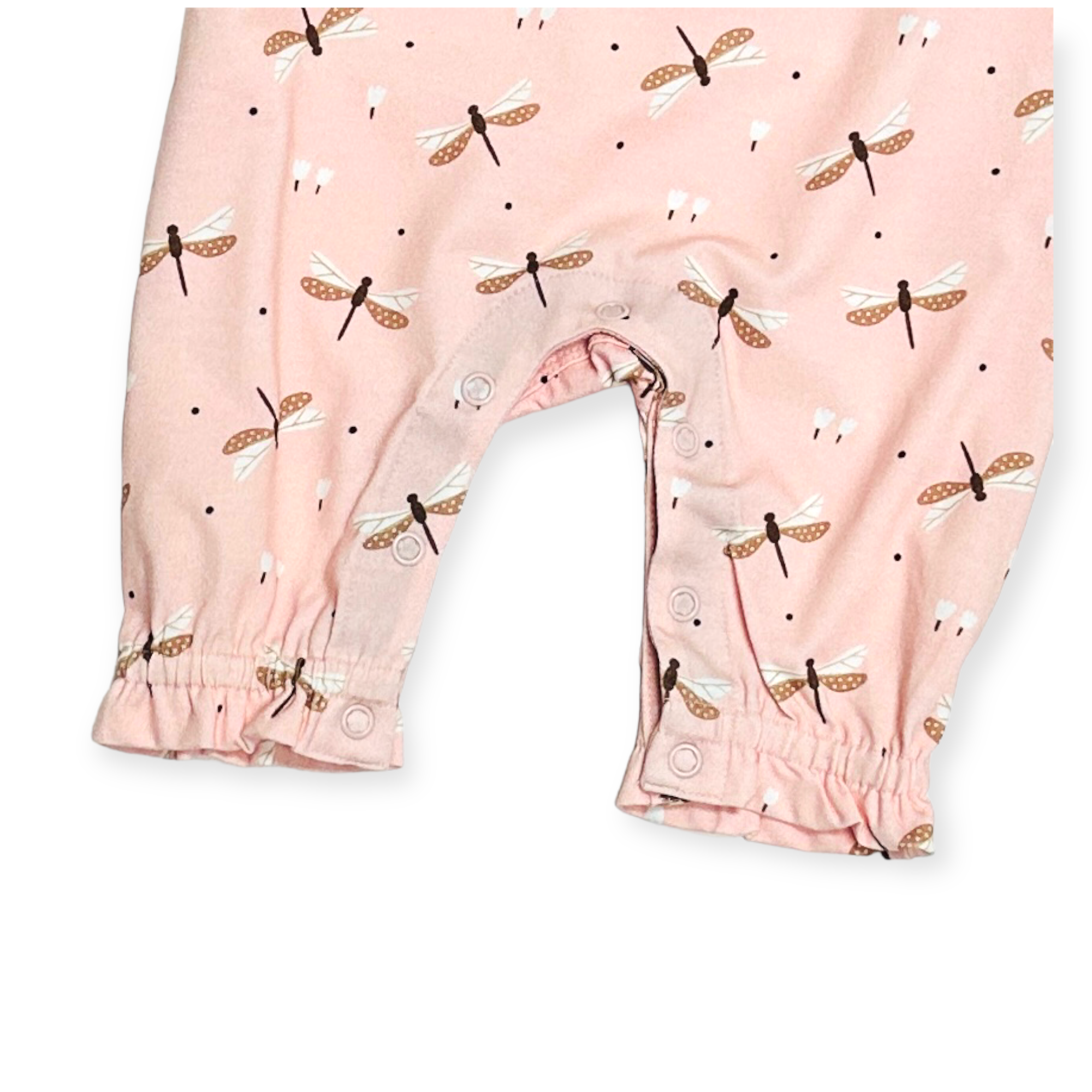 Dragonfly Ruffle Baby Jumpsuit (Organic Jersey)