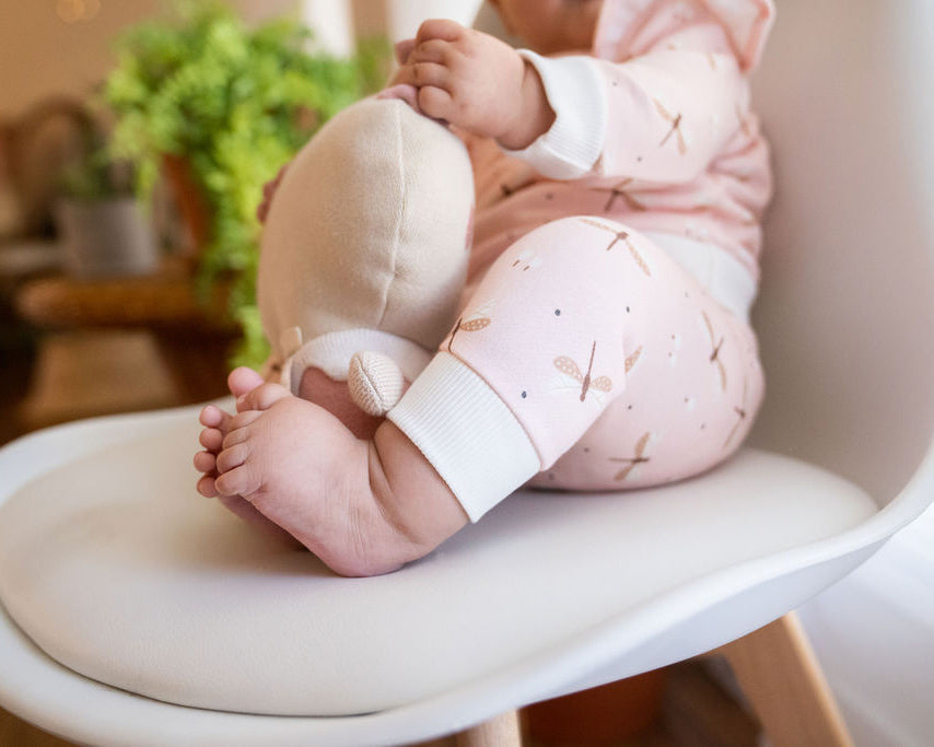 Dragonfly Ruffle Fleece Baby Sweatshirt & Jogger SET (Organic Cotton)