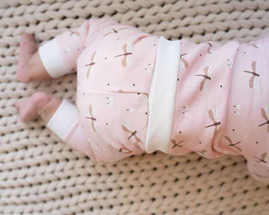 Dragonfly Ruffle Fleece Baby Sweatshirt & Jogger SET (Organic Cotton)