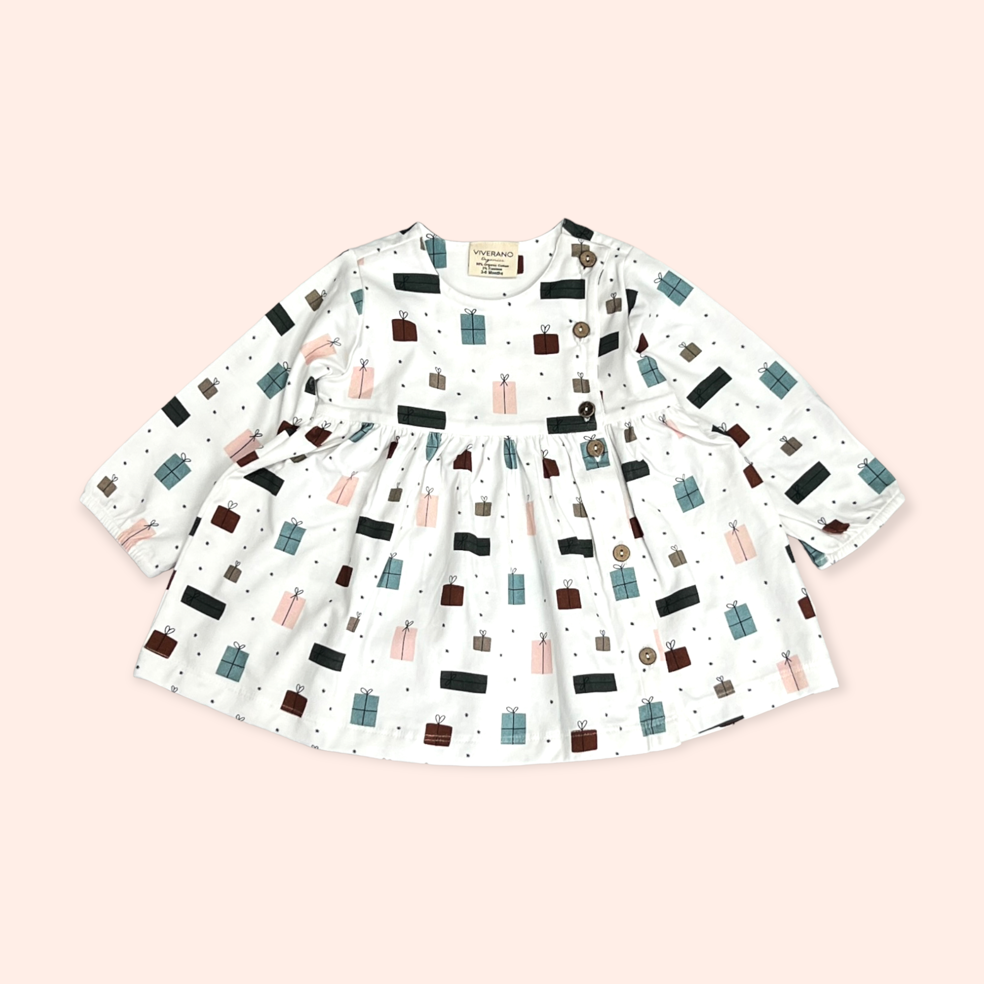 Presents Side Button Baby Dress + Bloomer (Organic Jersey)