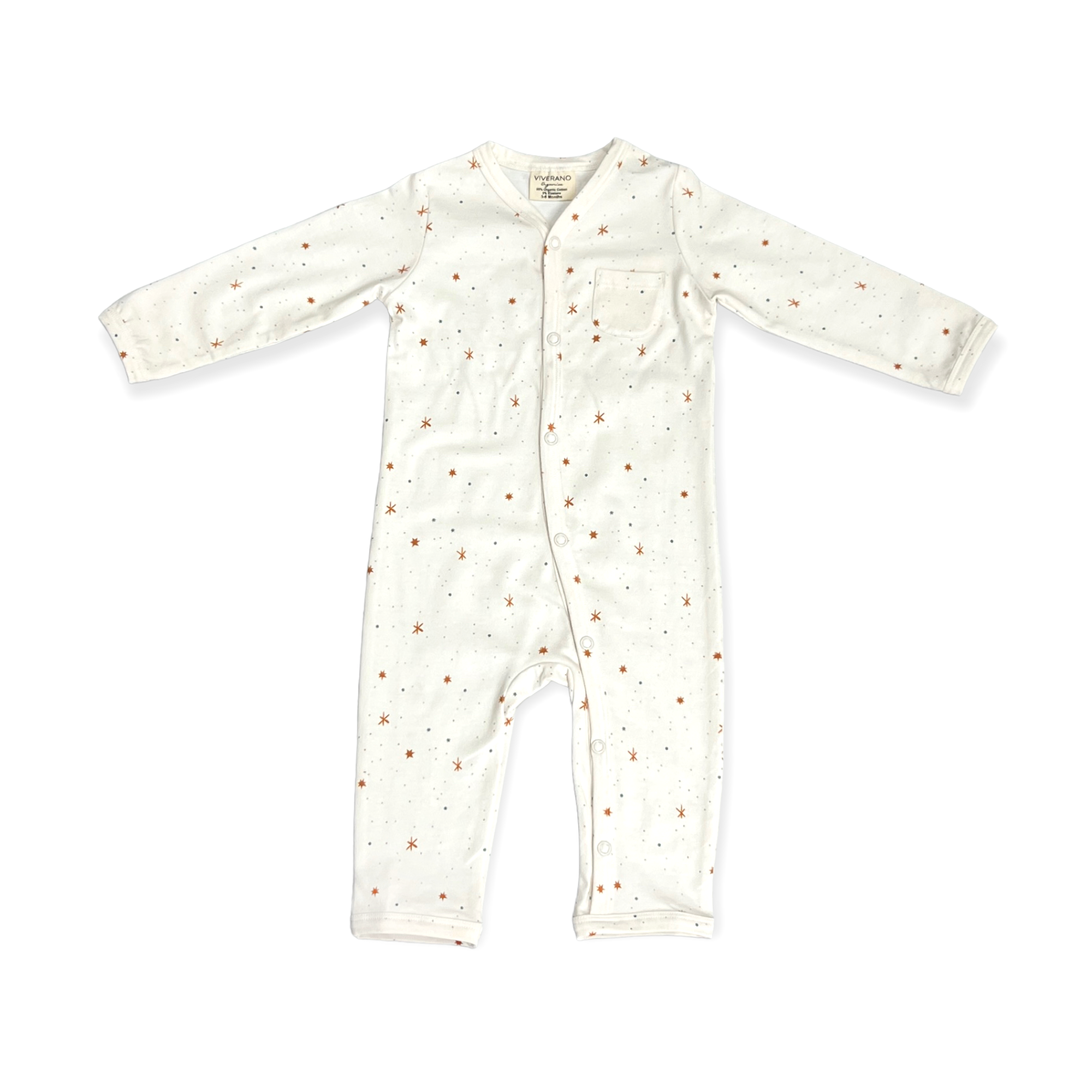 Stars Classic Button Baby Jumpsuit (Organic Jersey)