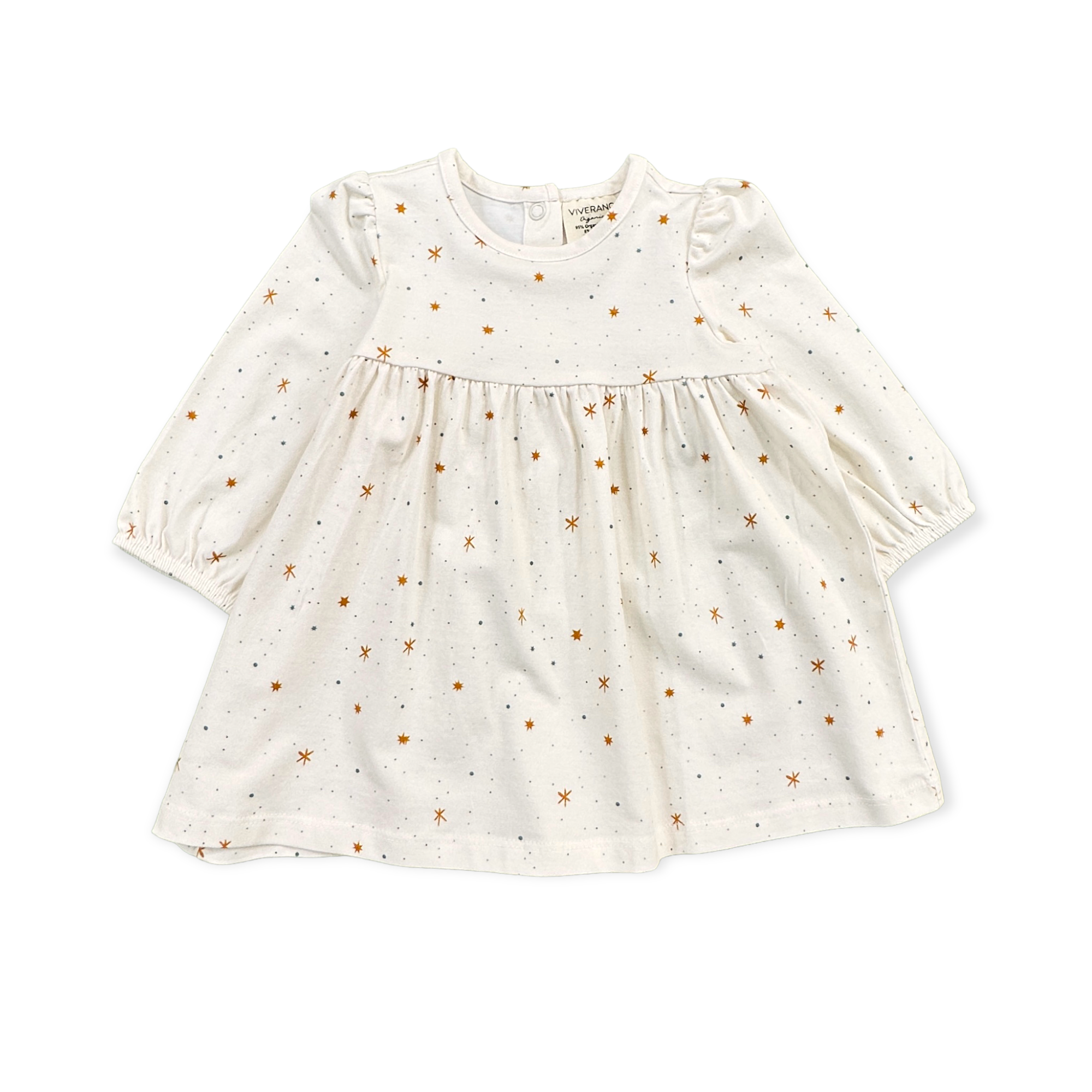 Stars Flare Baby Girl Dress + Bloomer SET (Organic Jersey)