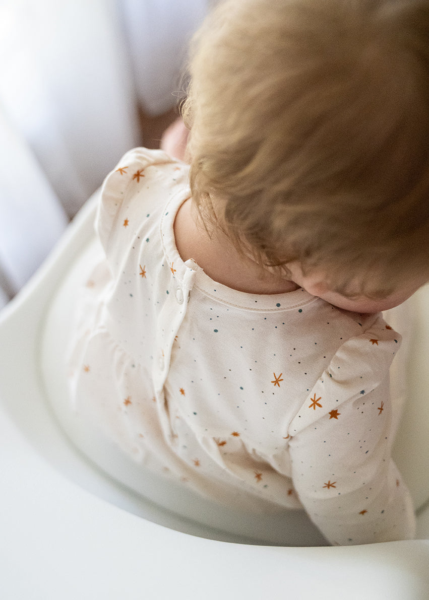 Stars Flare Baby Girl Dress + Bloomer SET (Organic Jersey)