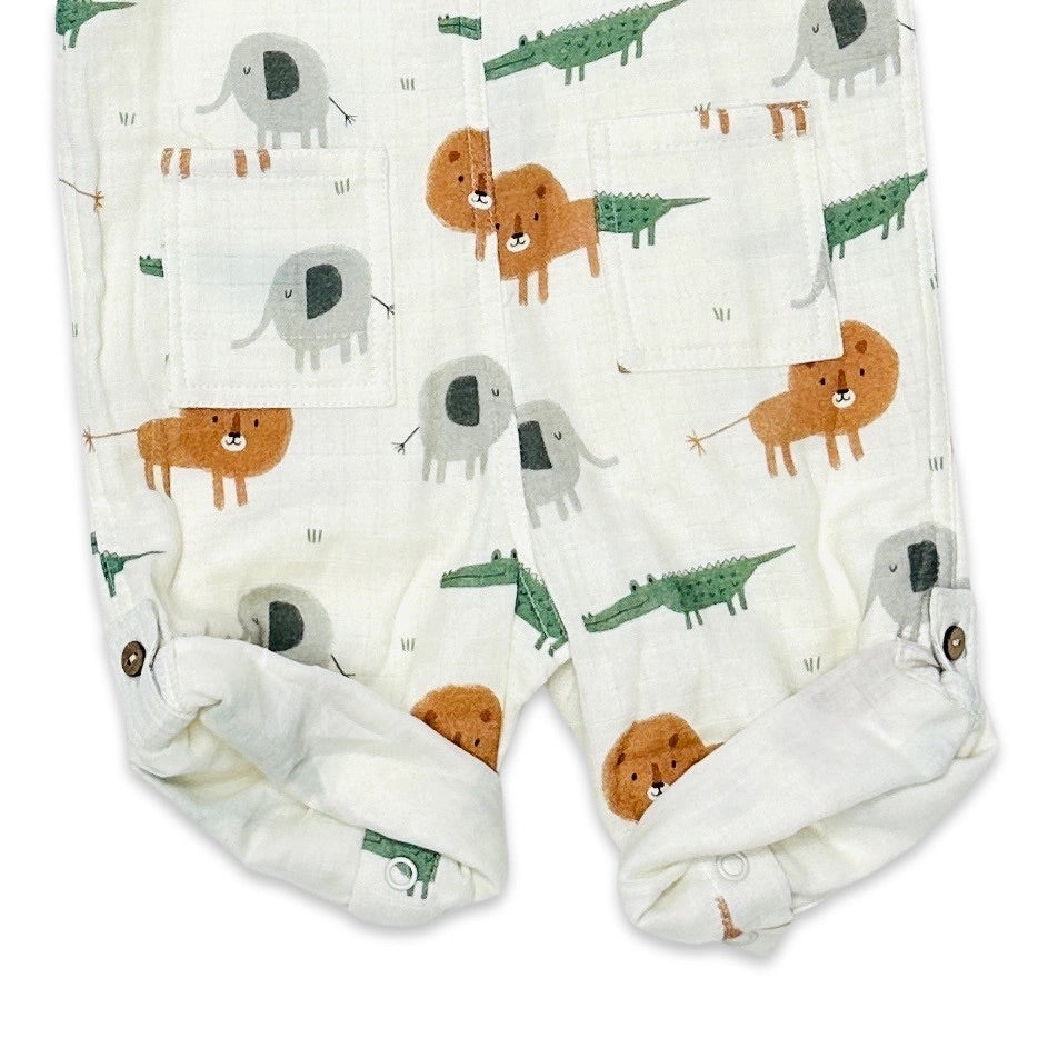 Savannah Collar & Button Baby Playsuit Romper (Organic Muslin)