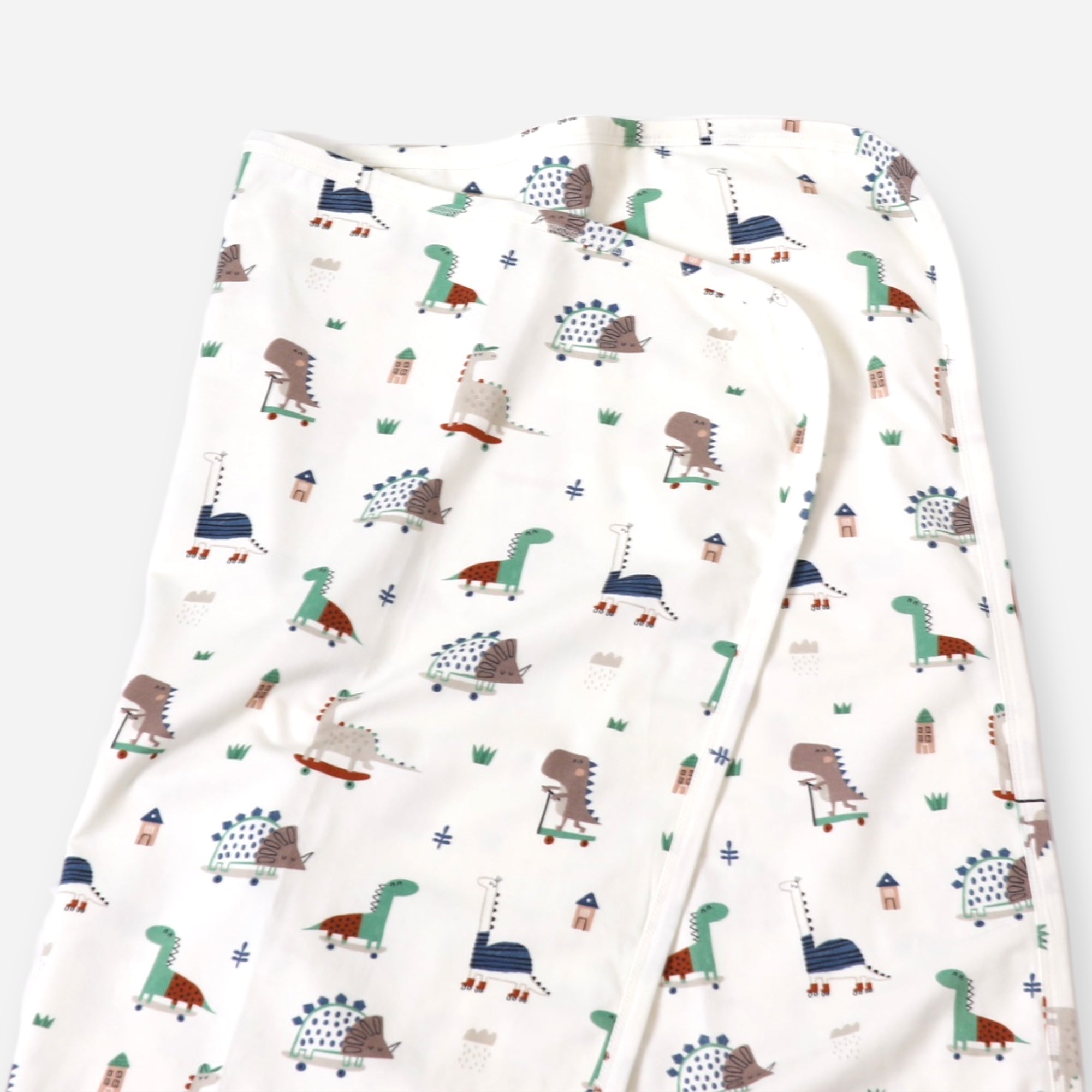 Skater Dino Reversible Baby Blanket (Organic Jersey)