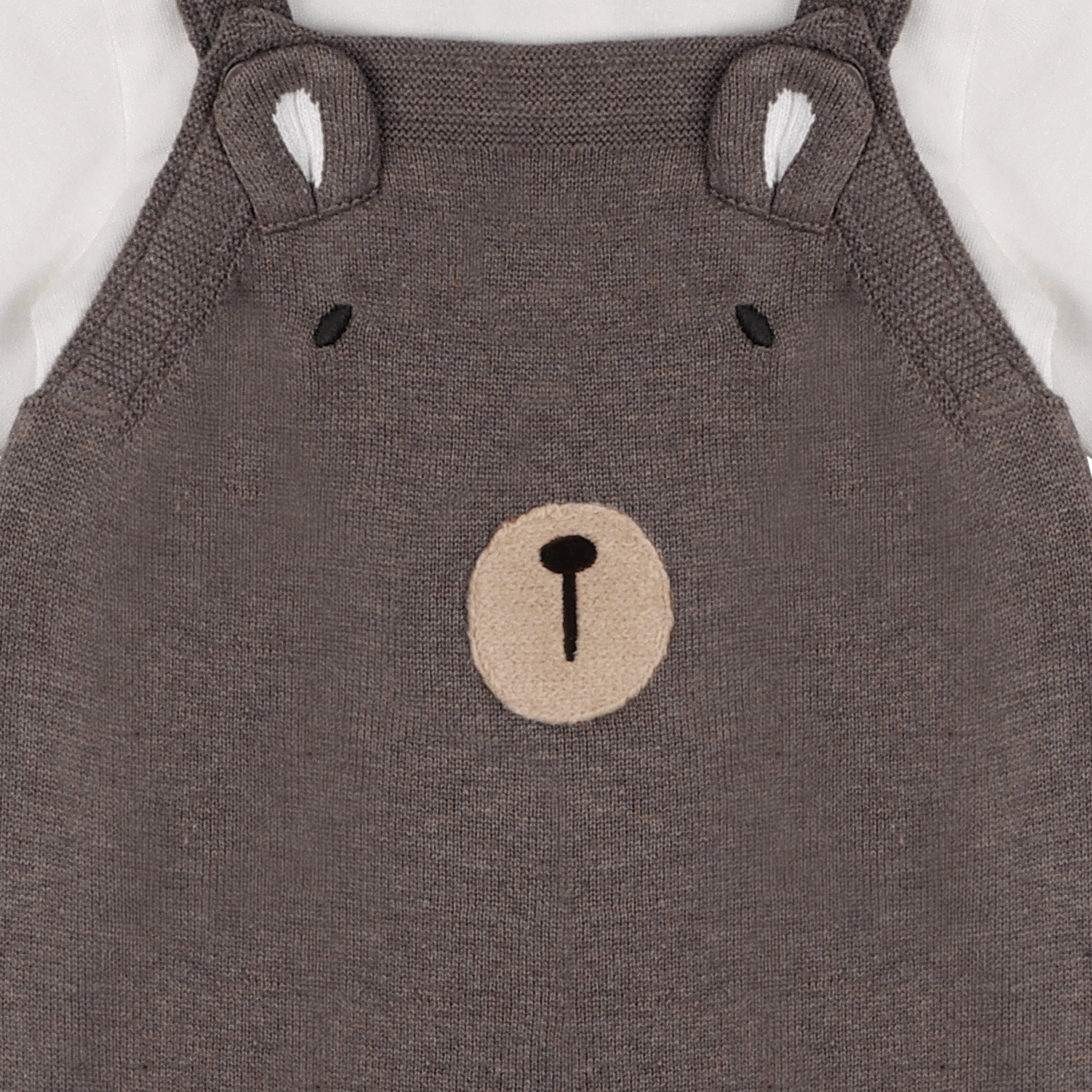 Bear Sweater Knit Organic Baby Overall & Bodysuit Set