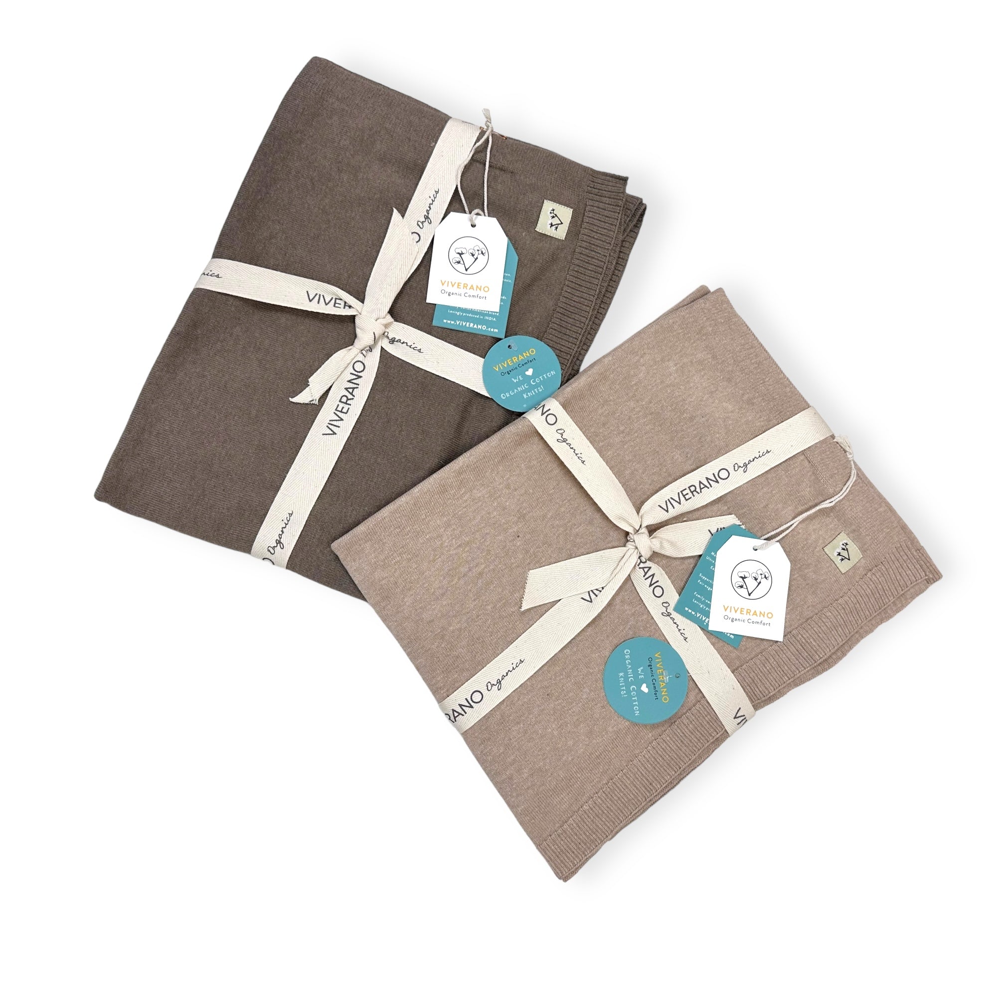 Solid Sweater Knit Baby Blankets (Organic) - 2 Colors