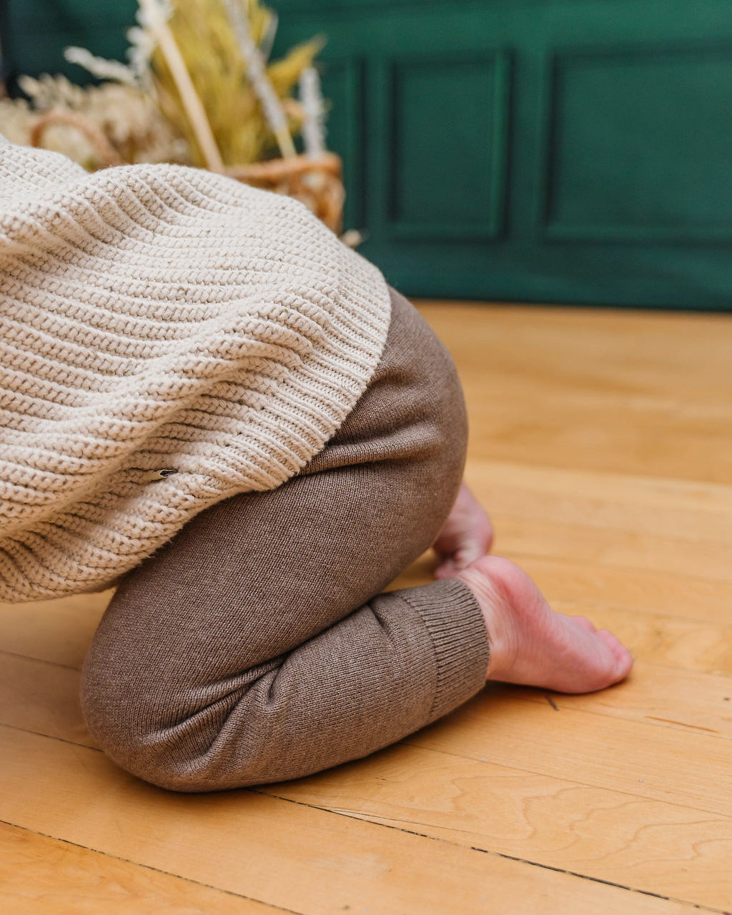 Pocket Sweater Knit Baby Legging Pants (Organic Cotton)- 9 Colors