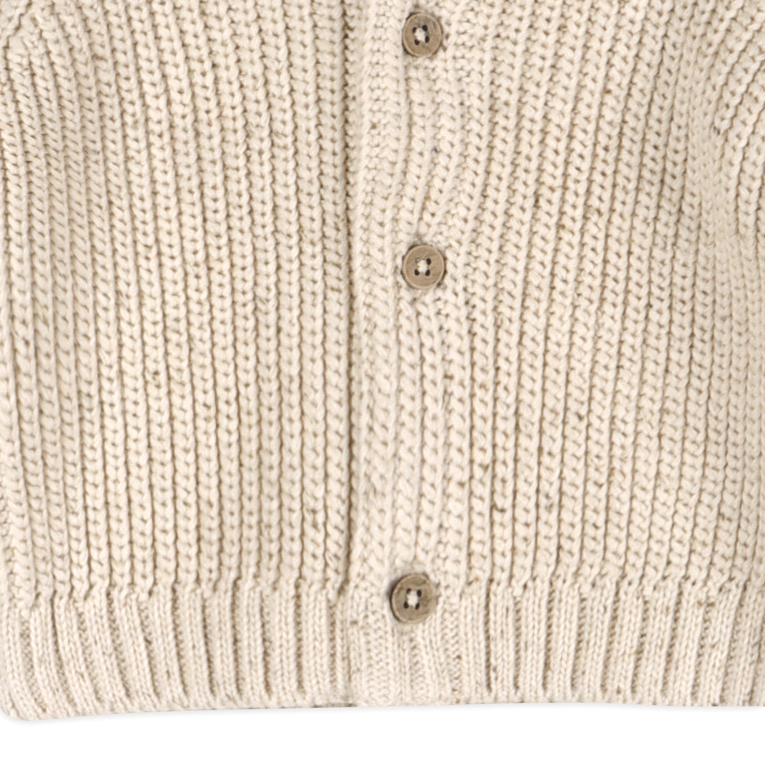 Classic Chunky Knit Button Baby Sweater Cardigan (Organic Cotton)
