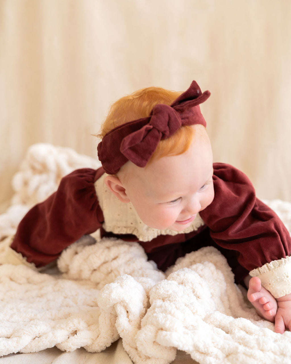 Darling Bow & Elastic Woven Baby Headbands (9 Colors)