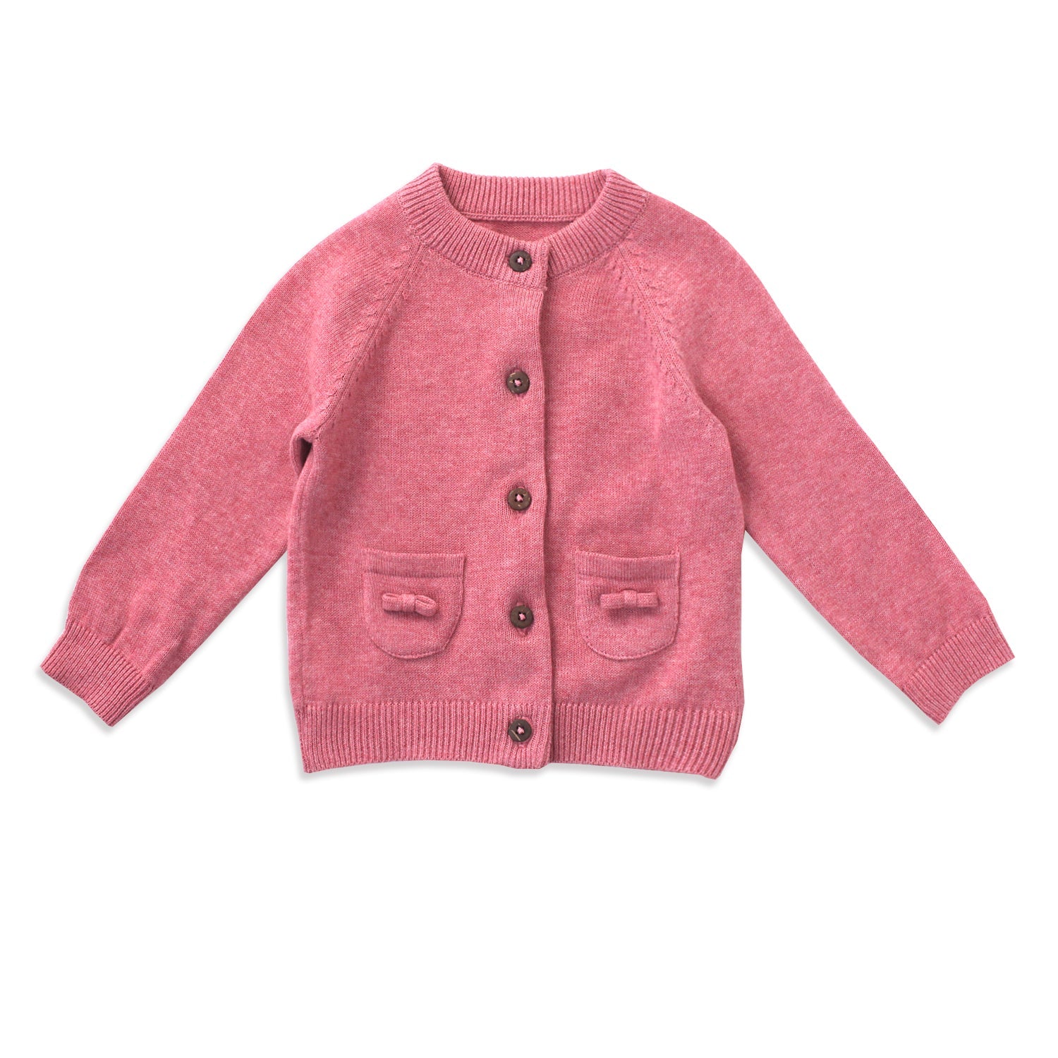 Milan Heather Knit Button Baby Cardigan (Organic) - 3 Colors