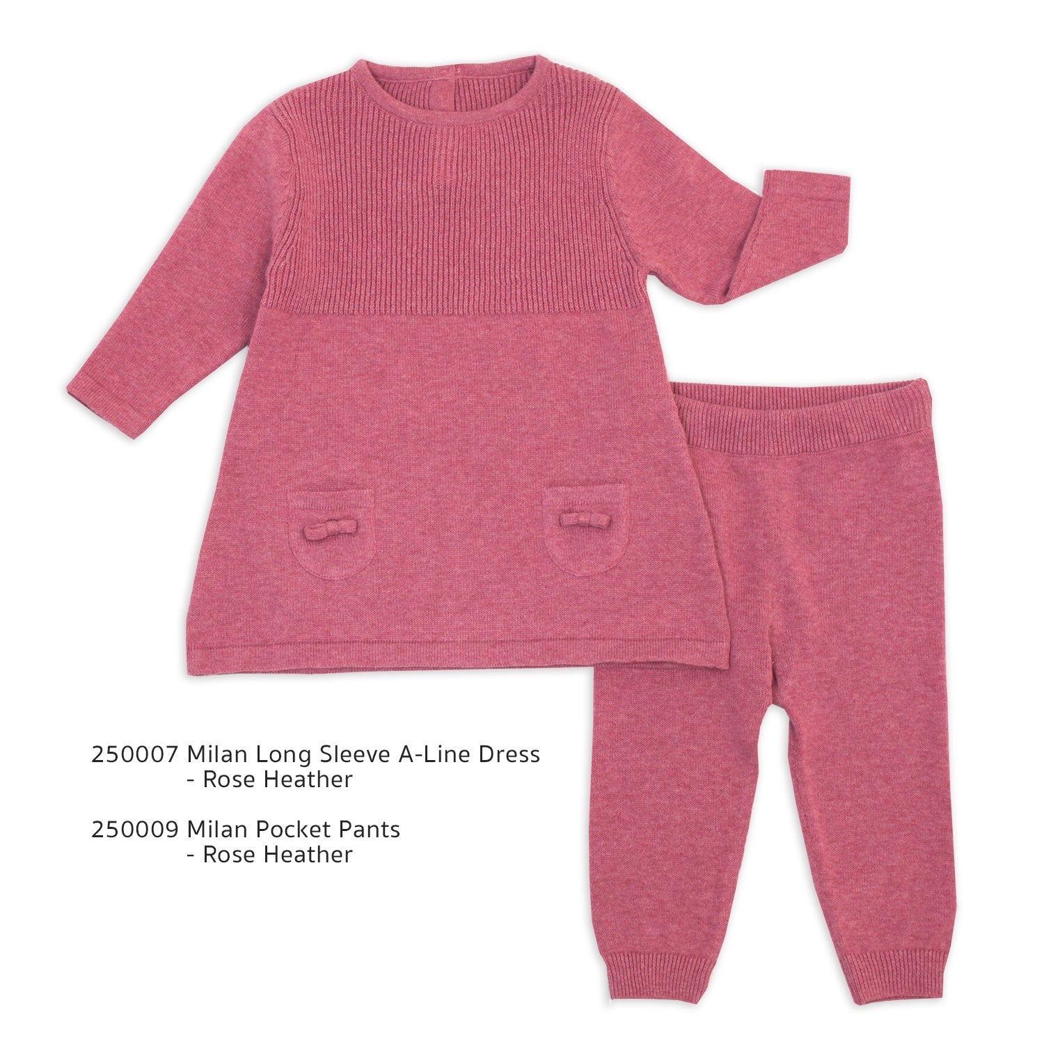 Milan Heather Knit Pocket Baby Legging Pants