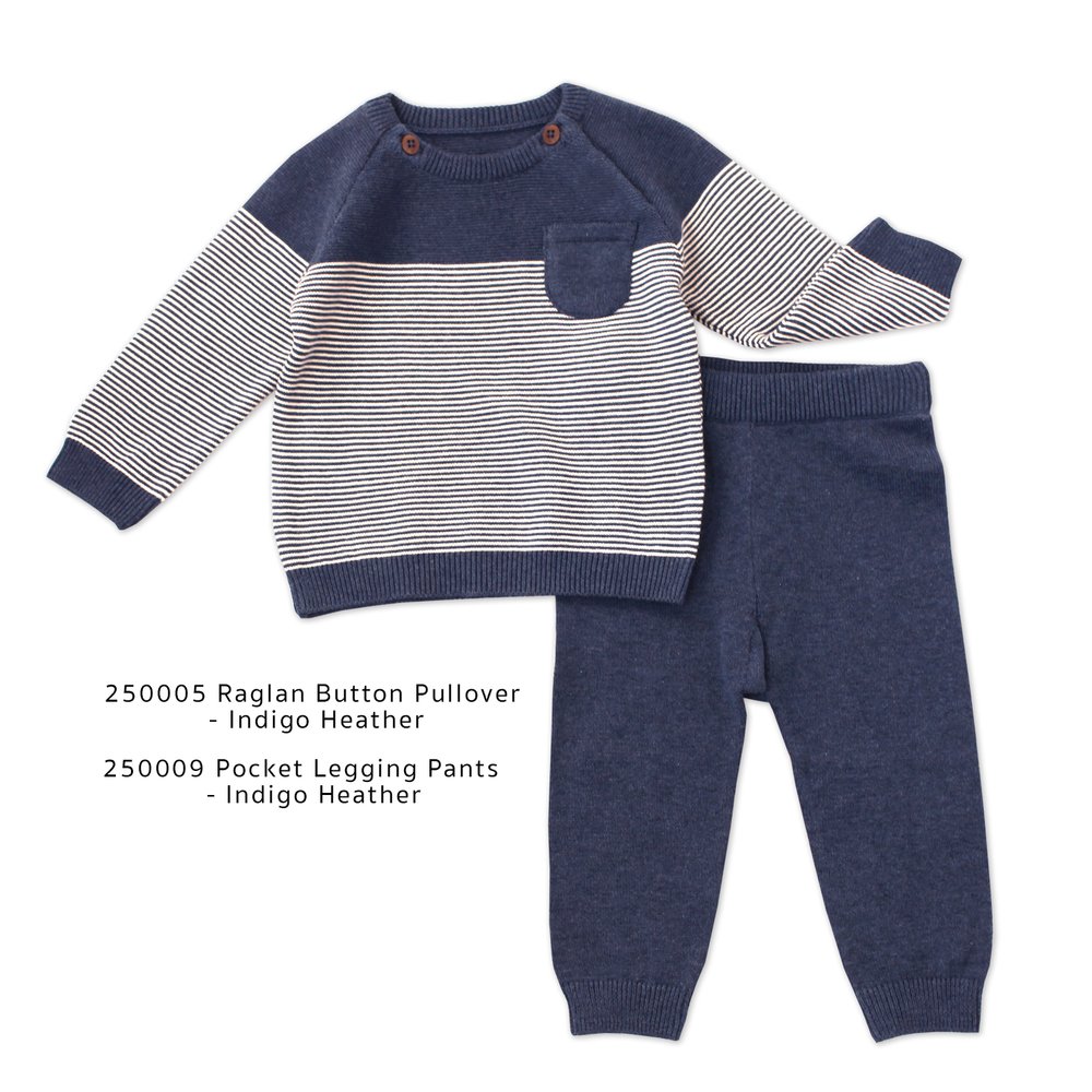 Milan Heather Knit Pocket Baby Legging Pants