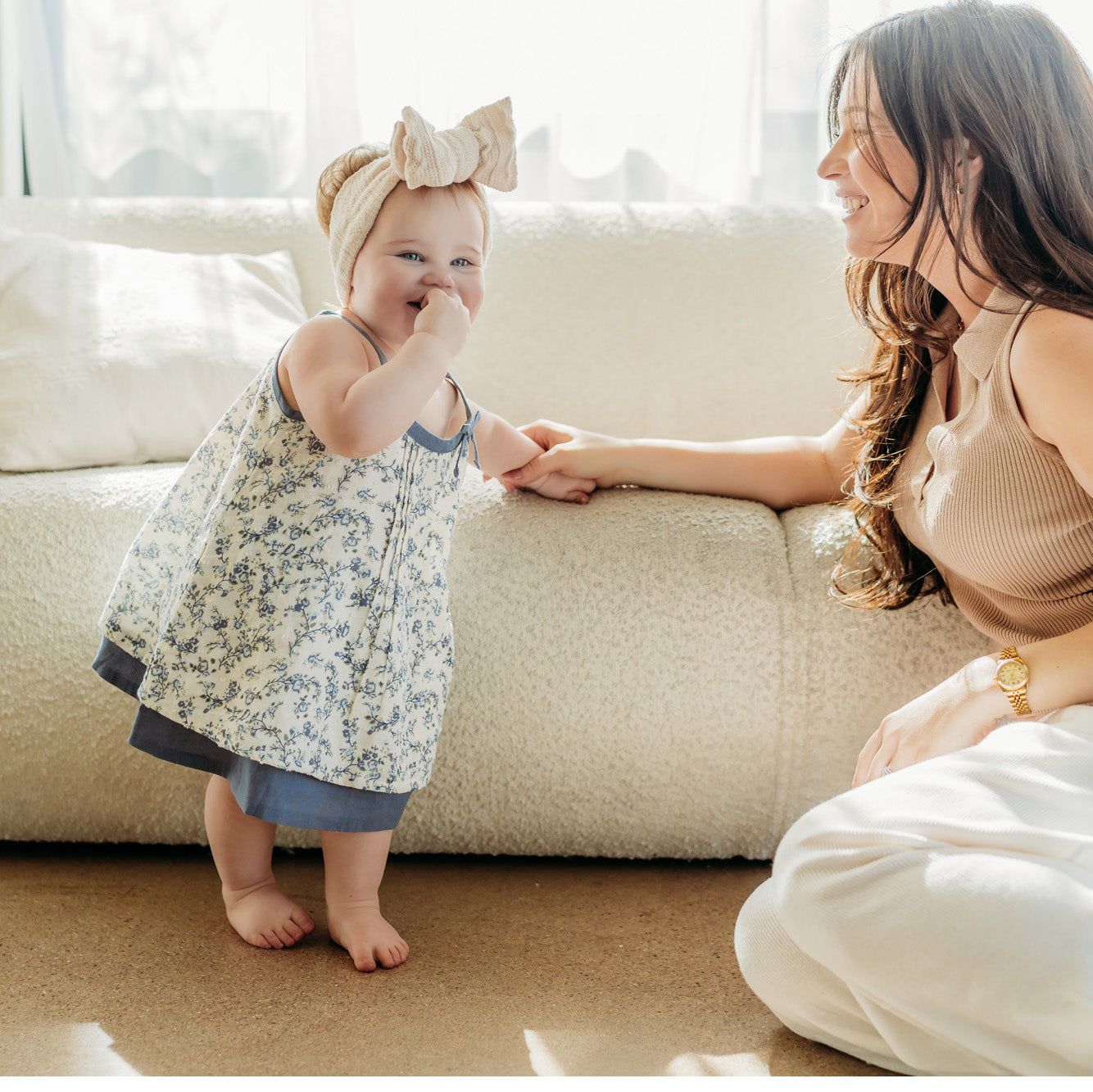 Lyla Floral Muslin Baby Dress +Bloomer (organic Cotton)