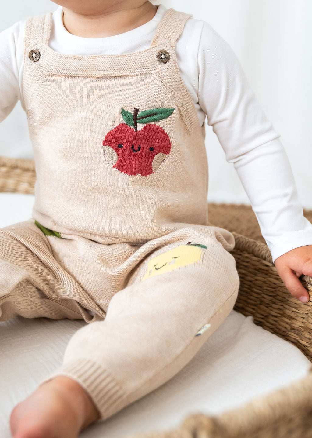 Happy Fruits Embroidered Baby Overall Set (Organic Cotton)