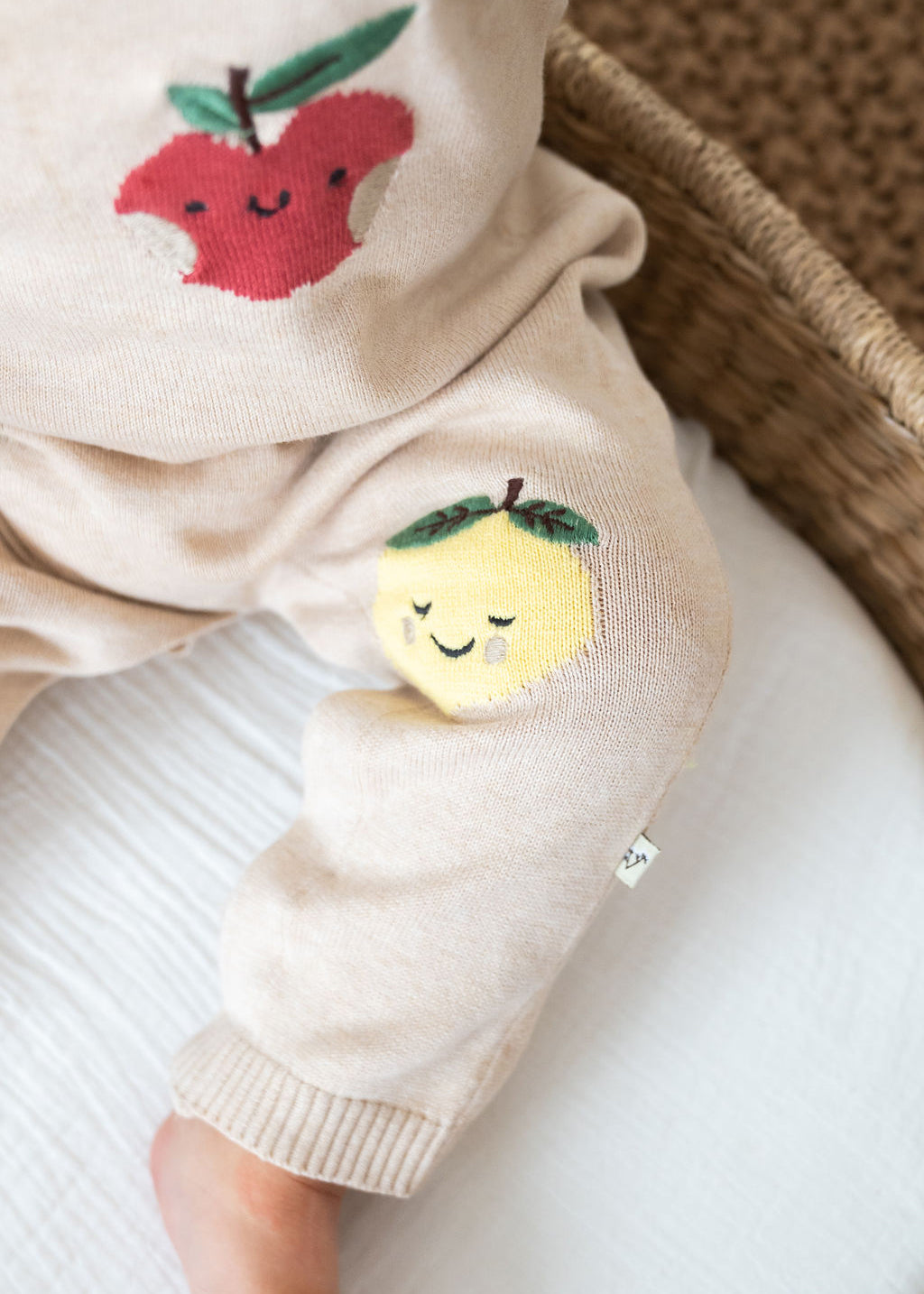 Happy Fruits Embroidered Baby Overall Set (Organic Cotton)