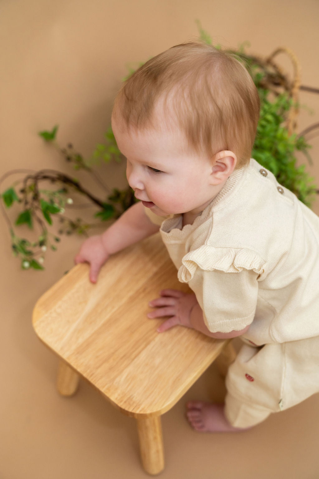 Strawberry Embroidered Sweater Knit Baby Dress (Organic Cotton)