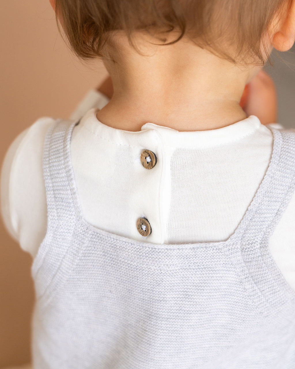 Apple Embroidered Baby Overall & Bodysuit Set (Organic Cotton)