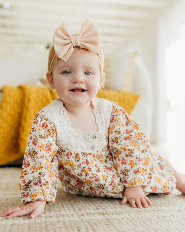 Solana Flower Baby Dress & Bloomer (Organic Cotton)