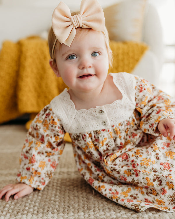 Solana Flower Baby Dress & Bloomer (Organic Cotton)