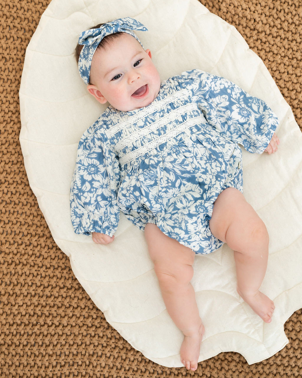 Mykonos Baby Romper & Headband Set (Organic Cotton)