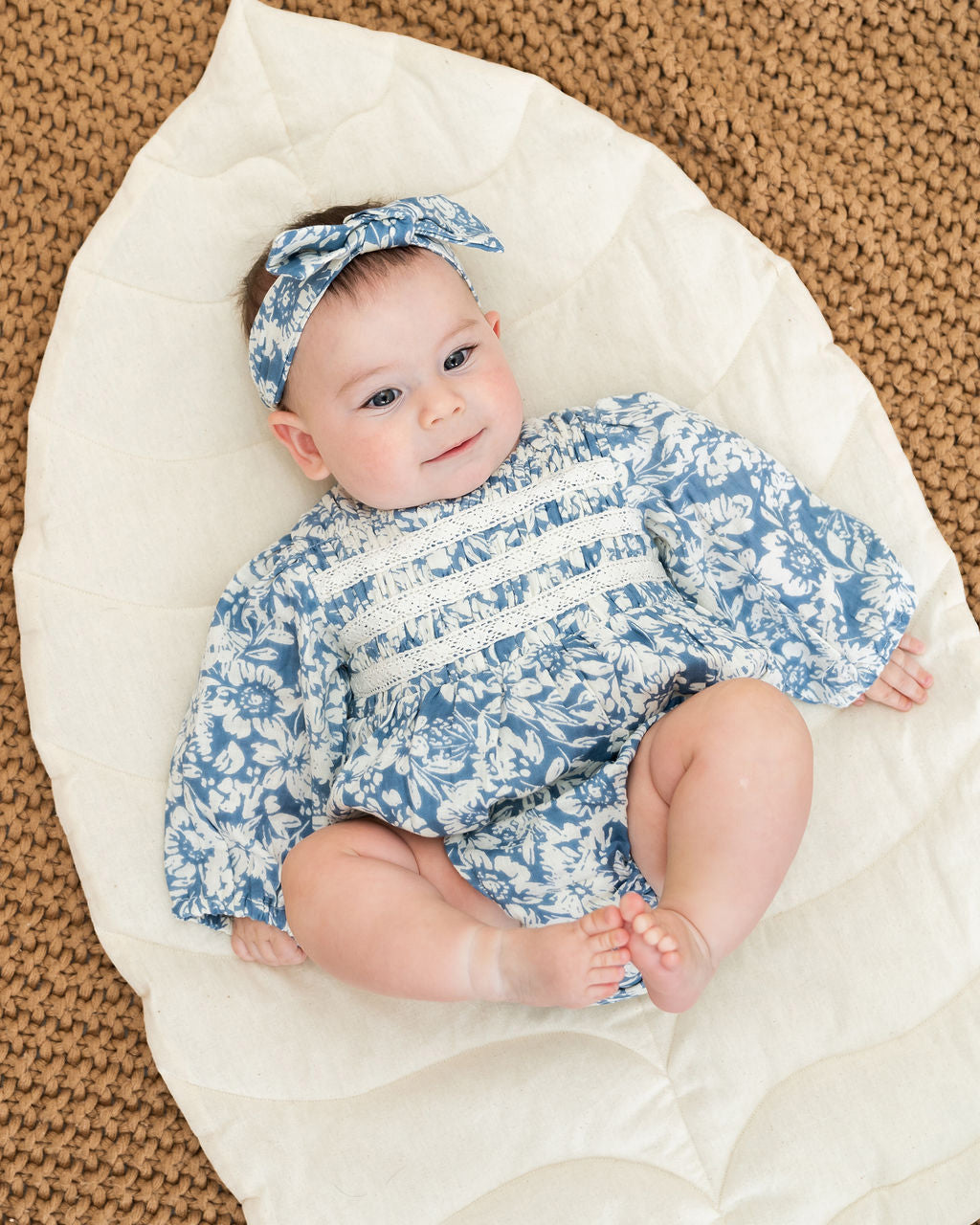 Mykonos Baby Romper & Headband Set (Organic Cotton)
