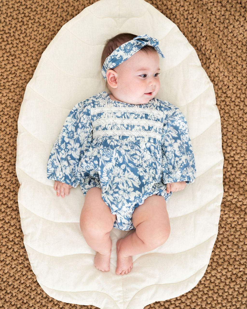 Mykonos Baby Romper & Headband Set (Organic Cotton)