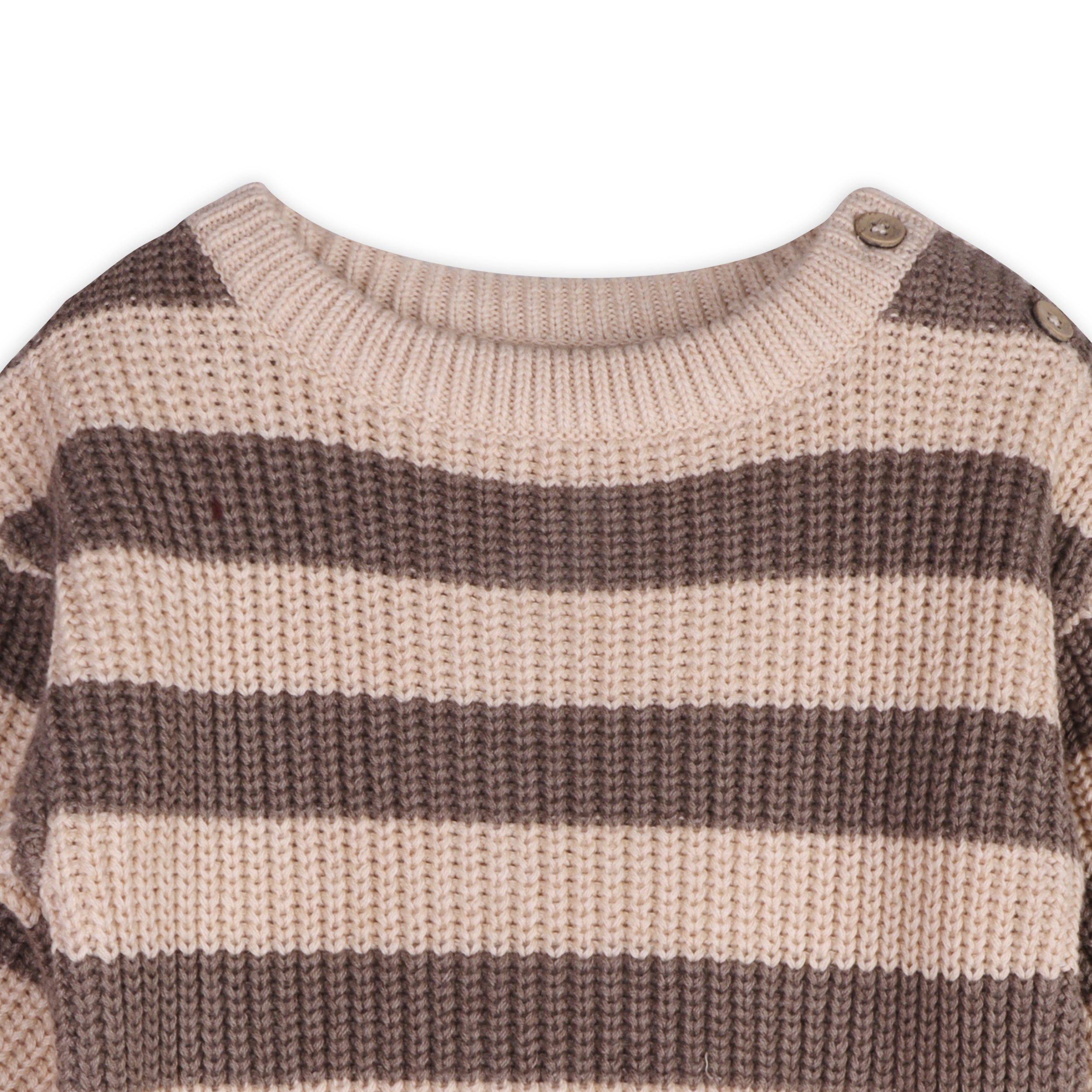 Casey Stripe Chunky Sweater Knit Baby Pullover (Organic Cotton)
