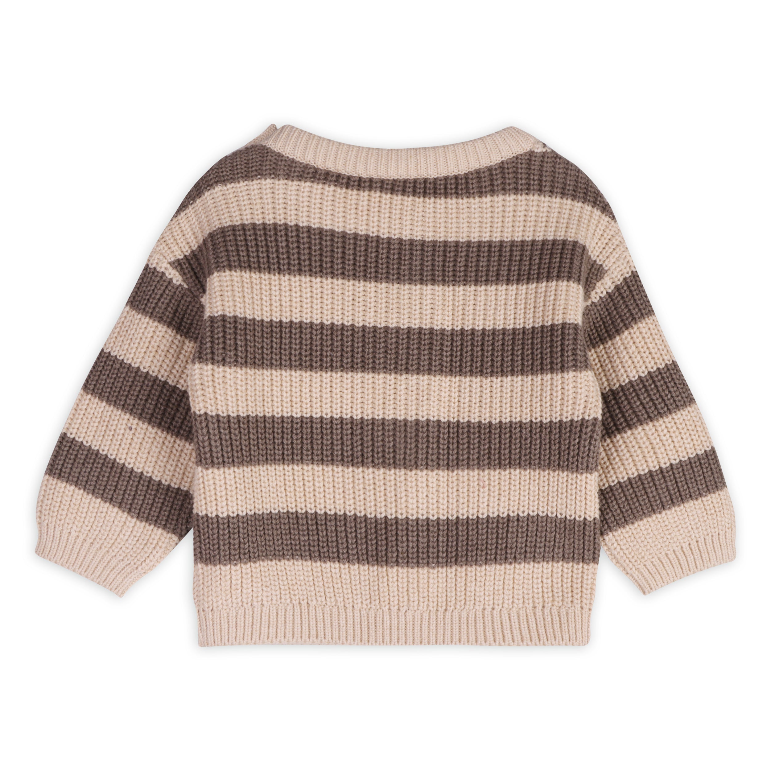 Casey Stripe Chunky Sweater Knit Baby Pullover (Organic Cotton)