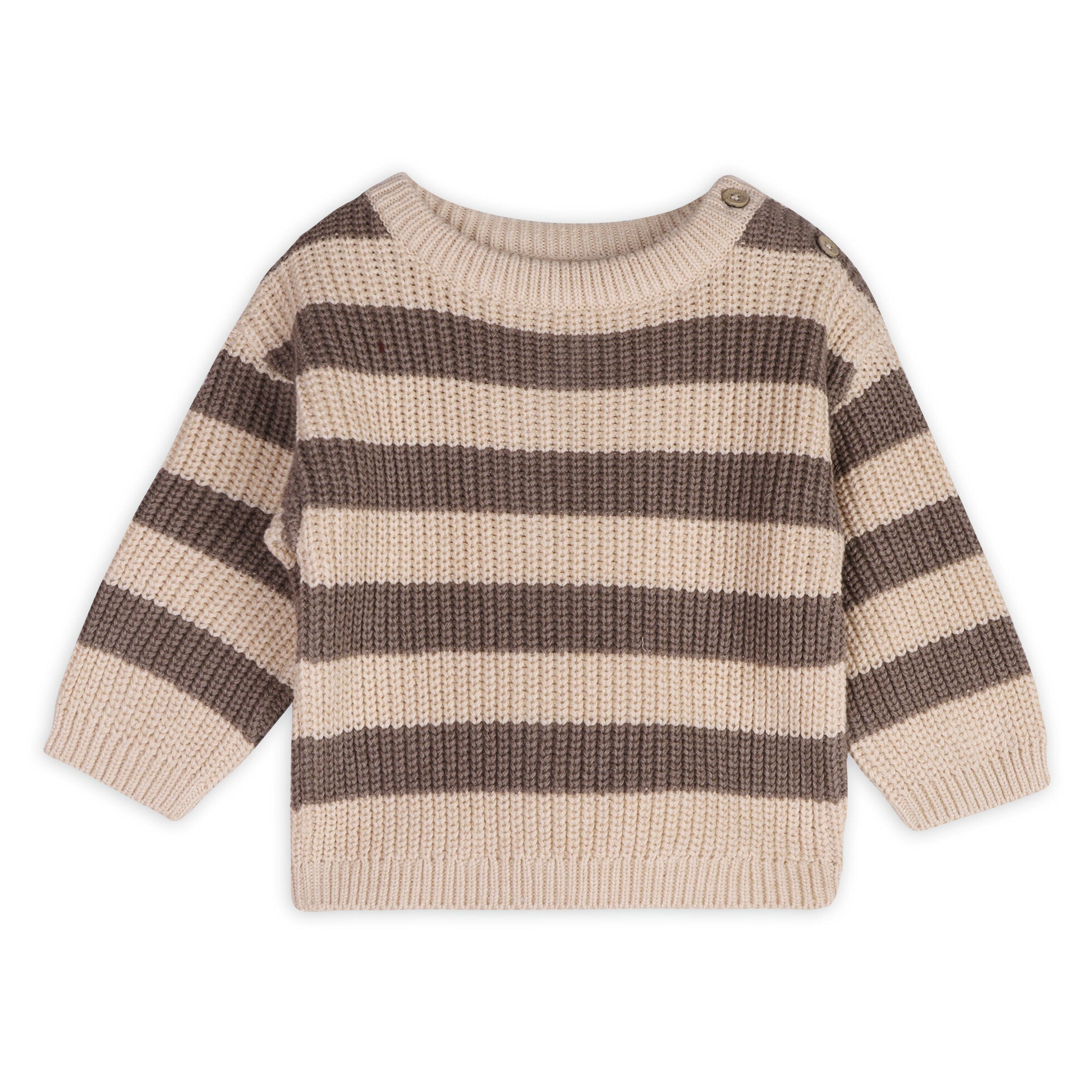 Casey Stripe Chunky Sweater Knit Baby Pullover (Organic Cotton)