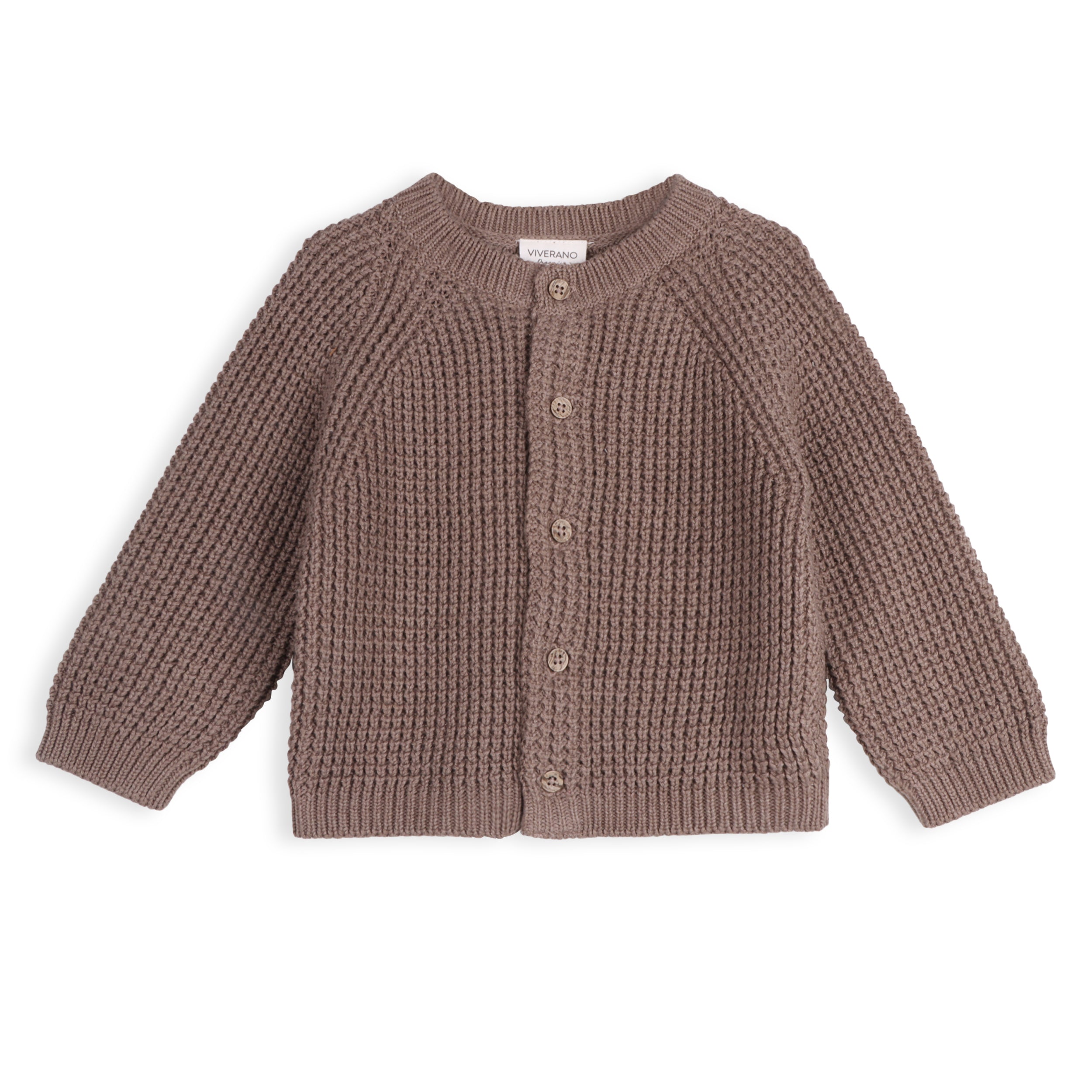 Classic Chunky Knit Baby Cardigan Sweater (Organic Cotton)
