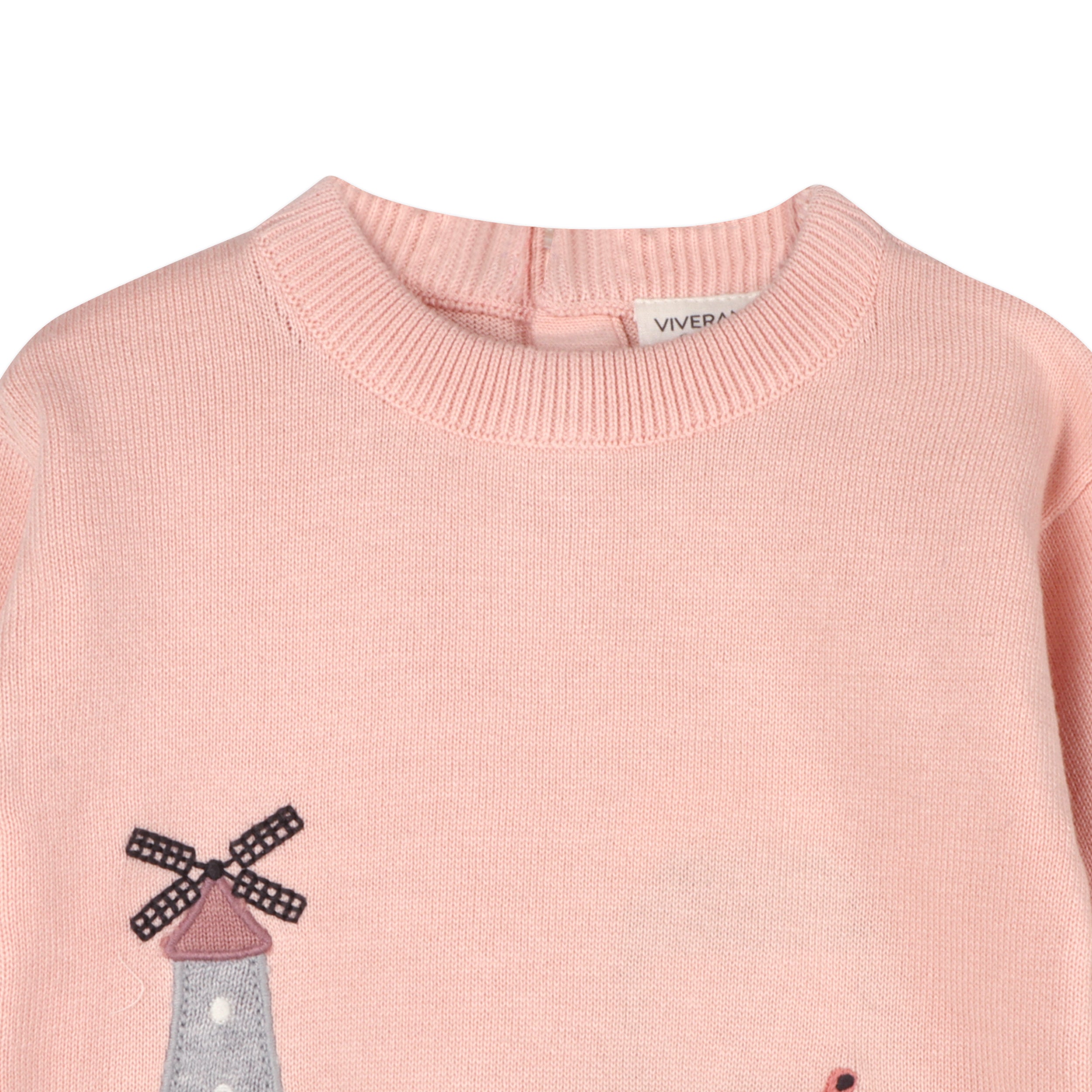 Farm Windmill Applique Sweater Knit Baby Pullover (Organic Cotton)