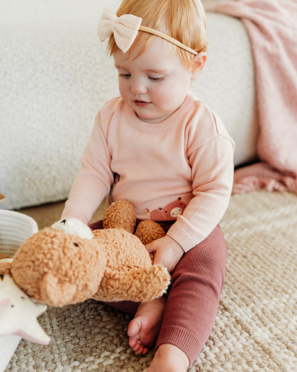 Farm Windmill Applique Sweater Knit Baby Pullover (Organic Cotton)