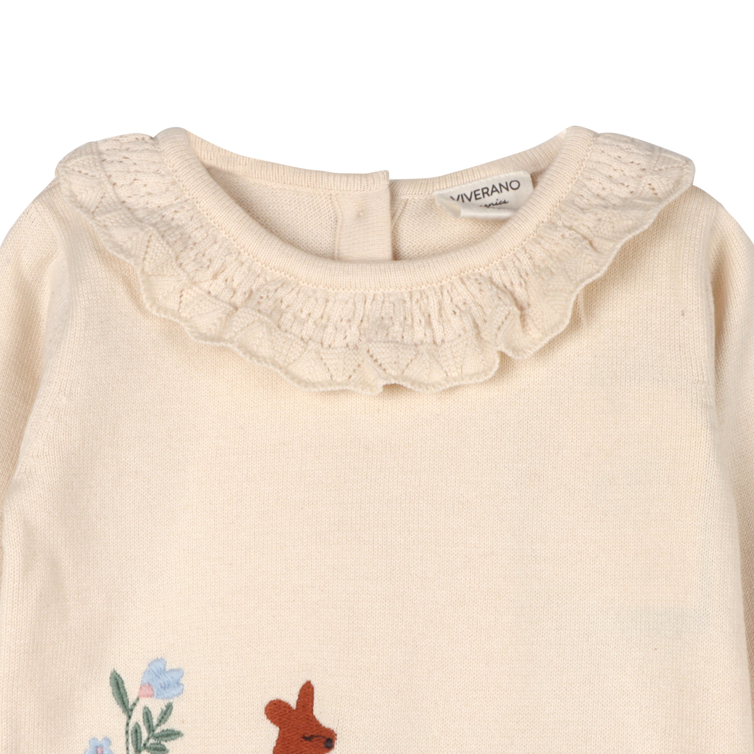 Woodland Embroidered Sweater Knit Baby Pullover & Pant SET (Organic Cotton)
