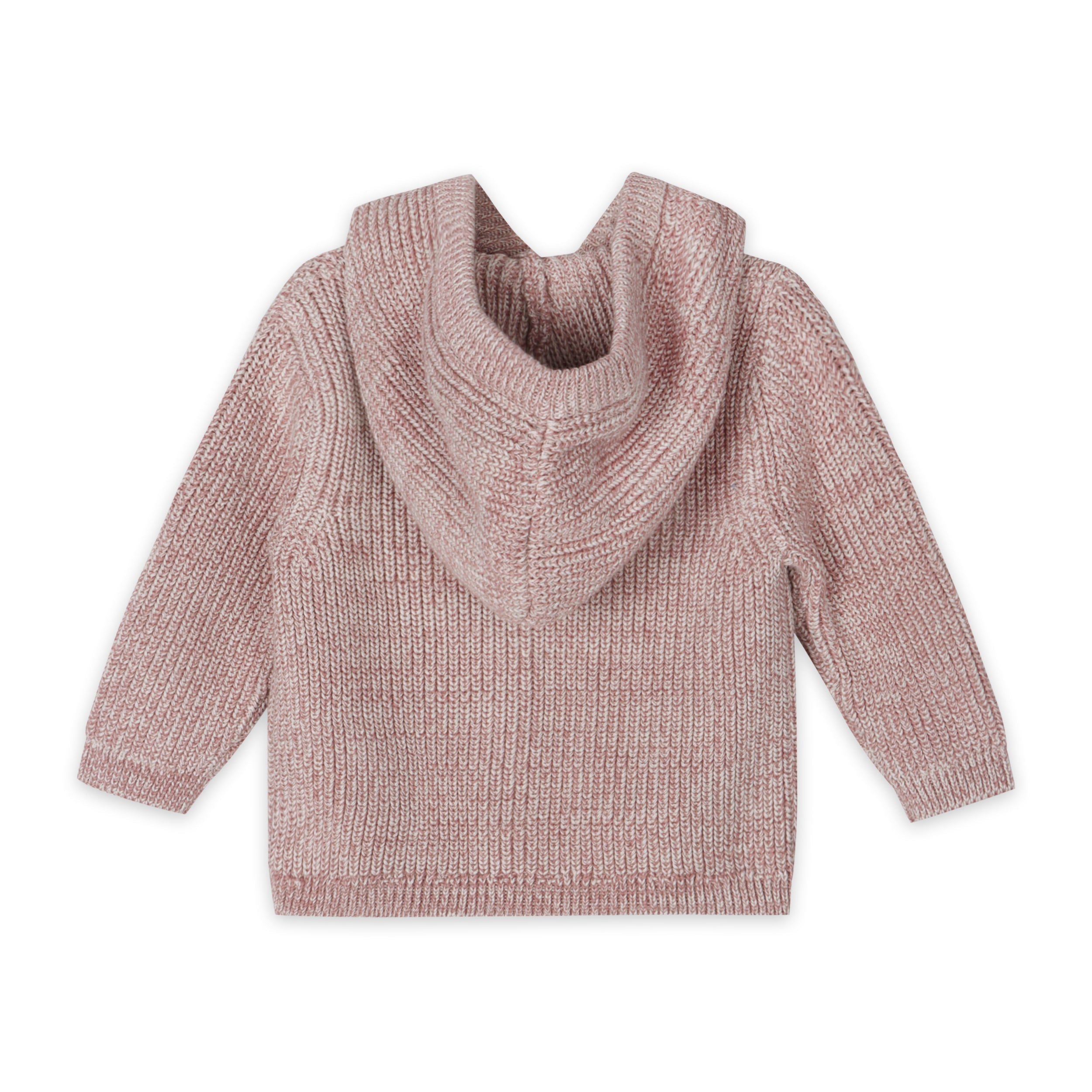 Classic Chunky Knit Baby Hooded Jacket (Organic Cotton) 2 Colors