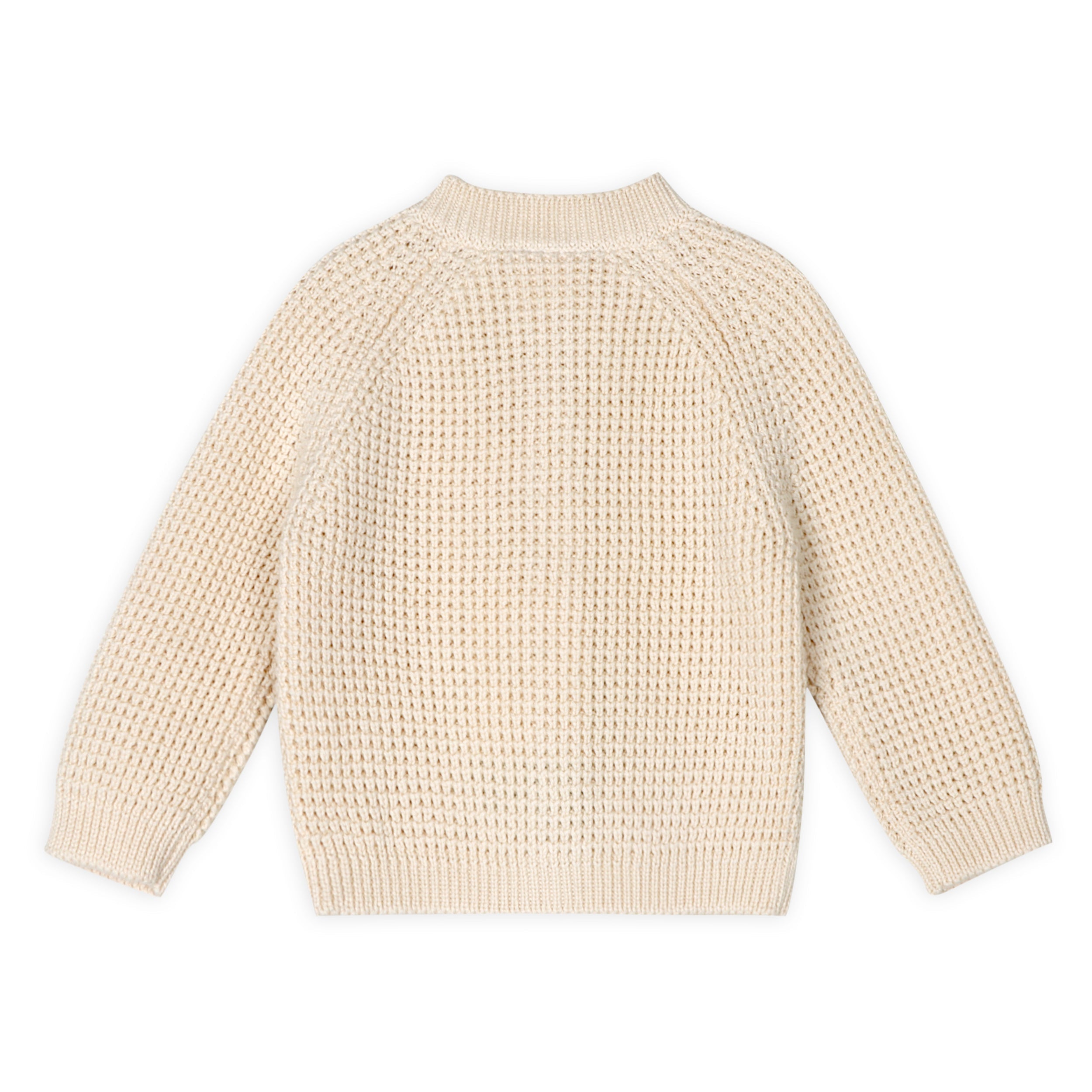 Avery Button & Pocket Chunky Sweater Knit Baby Cardigan (Organic Cotton)