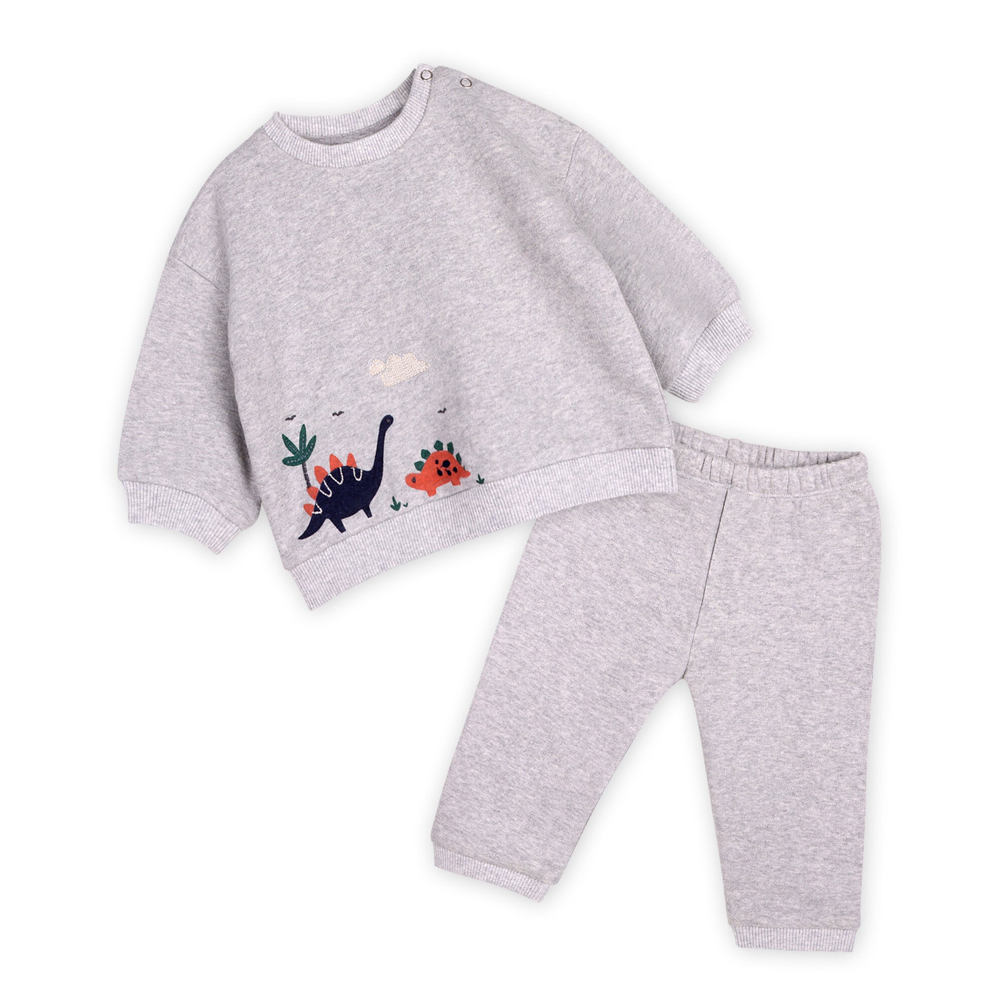 Dino Baby Sweatshirt & Jogger Set (Organic Cotton)